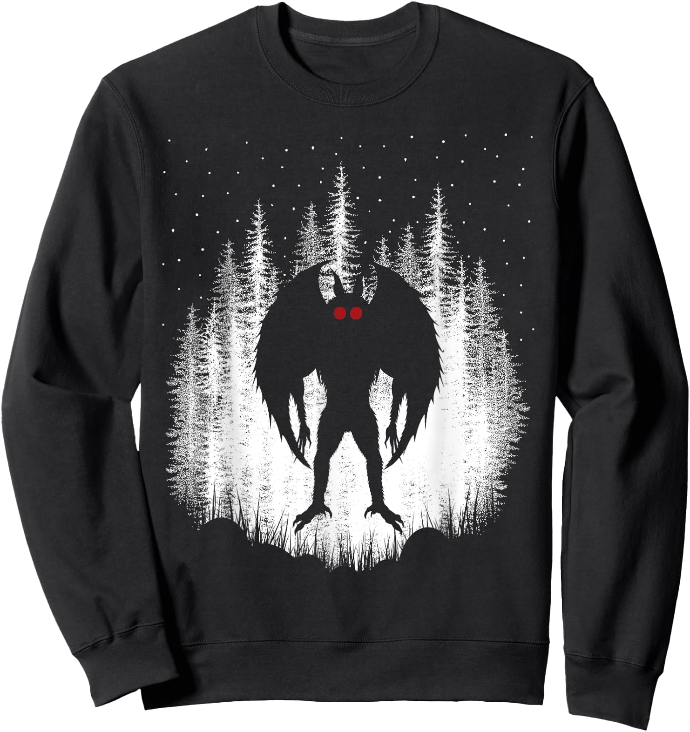 Mothman | Folklore Cryptid Women And Kids | Mothman Sweatshirt - Sweatshirt | Black