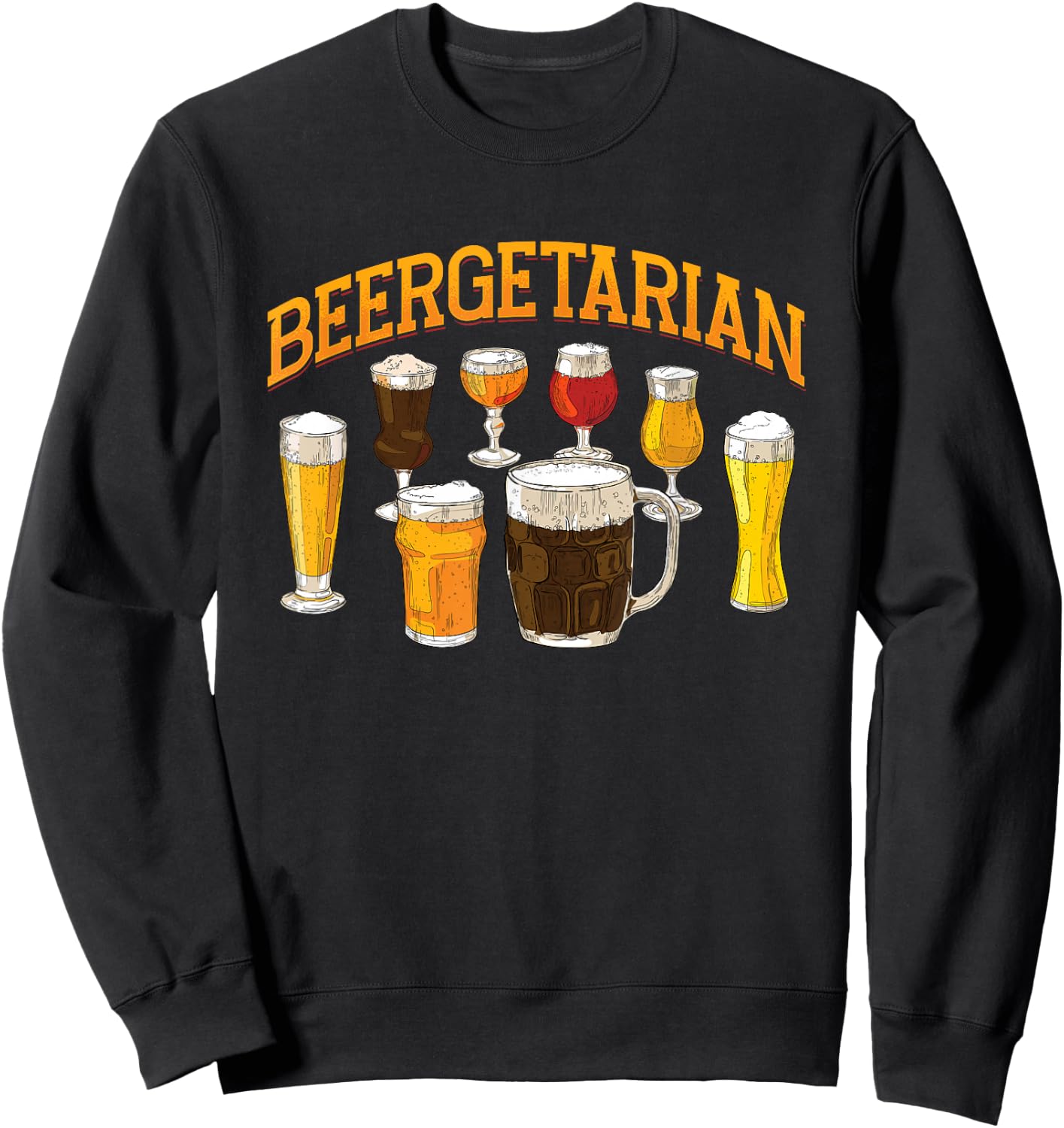 Funny Beergetarian | Craft Beer | Beer Drinker Sweatshirt - Sweatshirt | Black