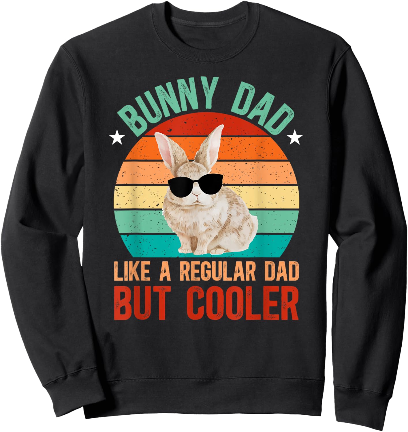 Bunny Dad Rabbit Owner Bunny Lover Rabbit Father Sweatshirt - Sweatshirt | Black