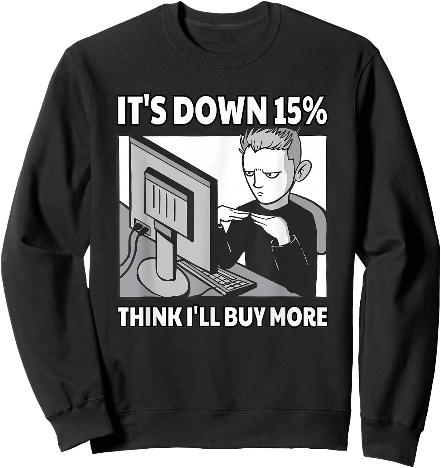 Cryptocurrency Trader Investor Meme Trading Hodler Bitcoin Sweatshirt - Sweatshirt | Black