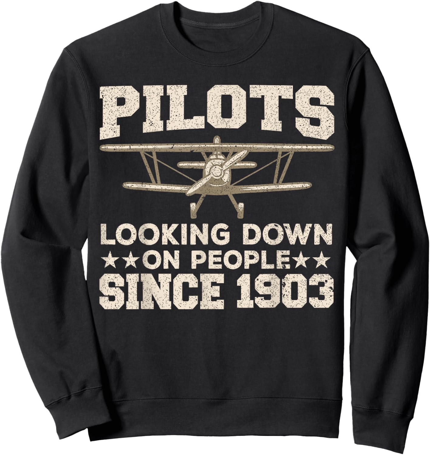 Cool Pilot Women Aircraft Pilot Airplane Flying Sweatshirt - Sweatshirt | Black