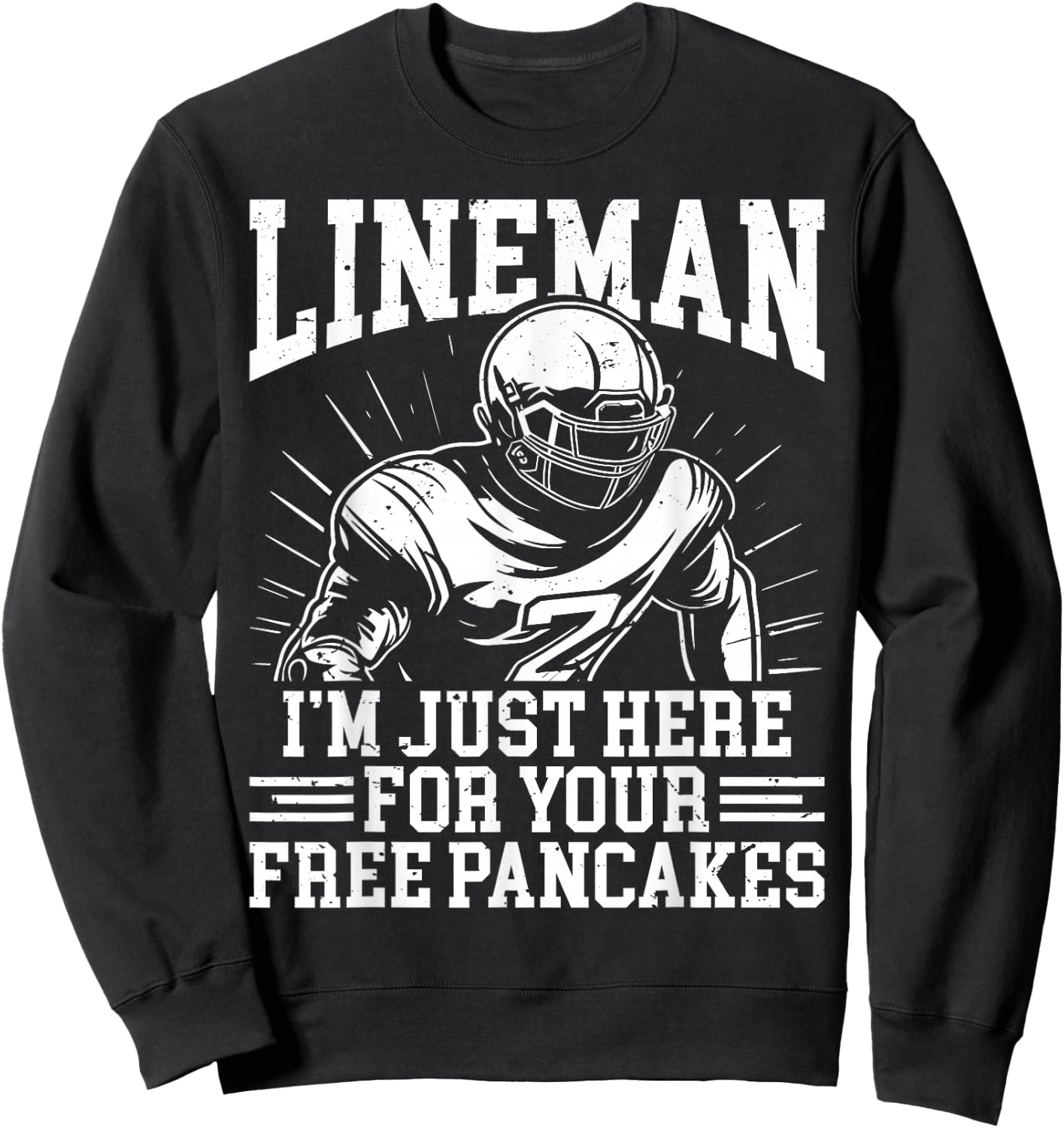 Offensive Lineman Gloves O Line American Football Player Sweatshirt - Sweatshirt | Black
