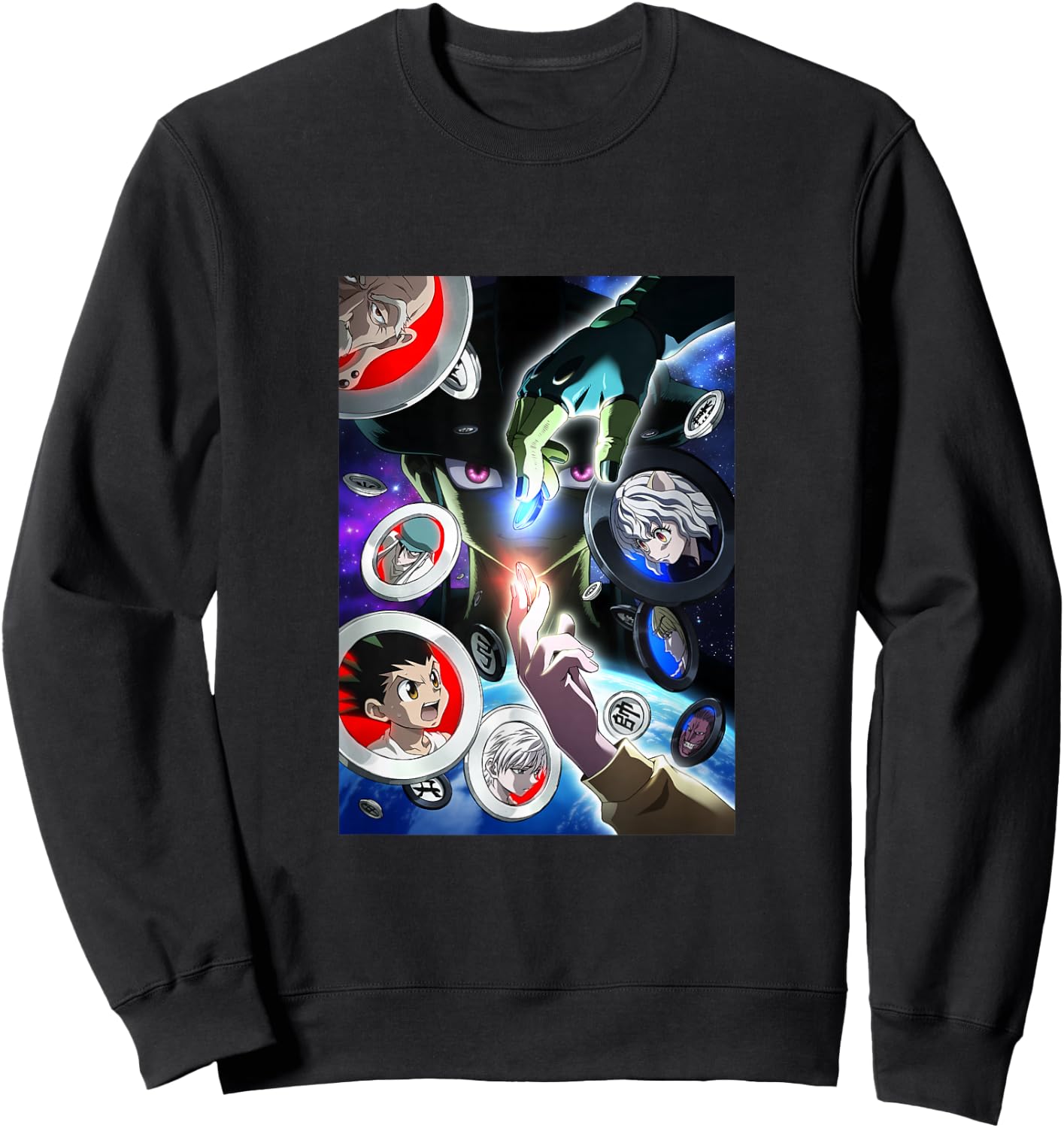 Hunter X Hunter Characters and Coin Sweatshirt - Sweatshirt | Black