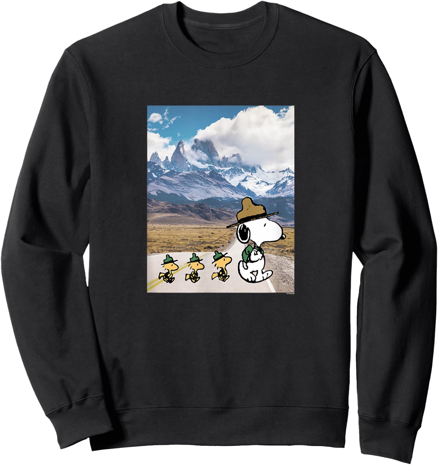 Peanuts - Snoopy Nature Crossing Sweatshirt - Sweatshirt | Black