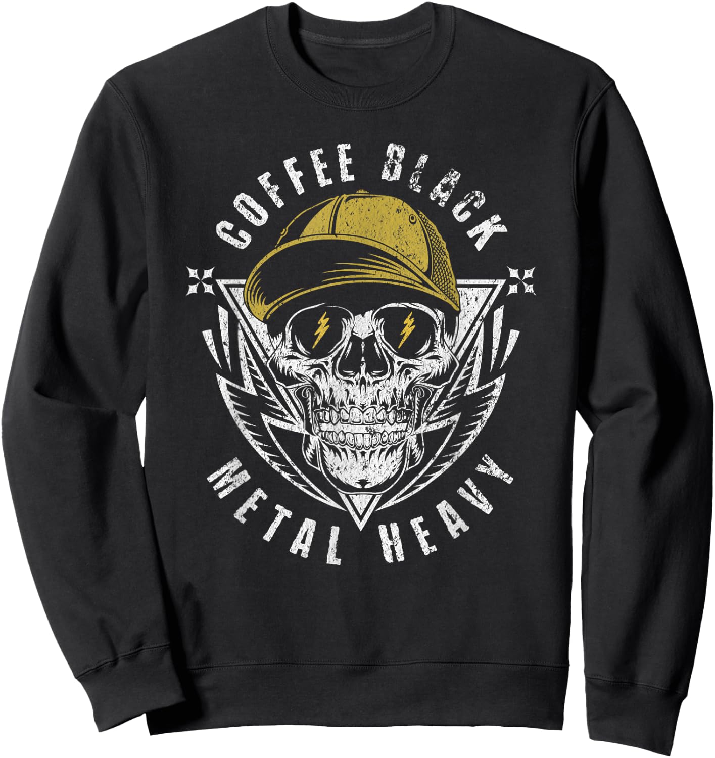 Coffee Black, Metal Heavy Gift Rock Music Fan Sweatshirt - Sweatshirt | Black