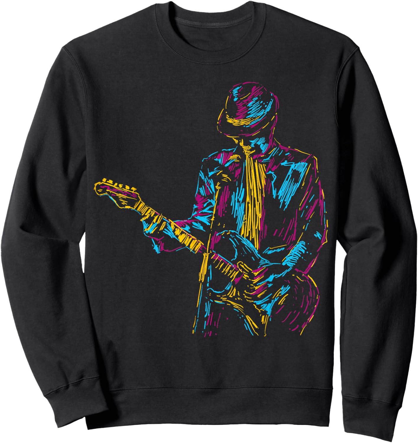 Abstract Art Musician Music Band bass Player Small Sweatshirt - Sweatshirt | Black