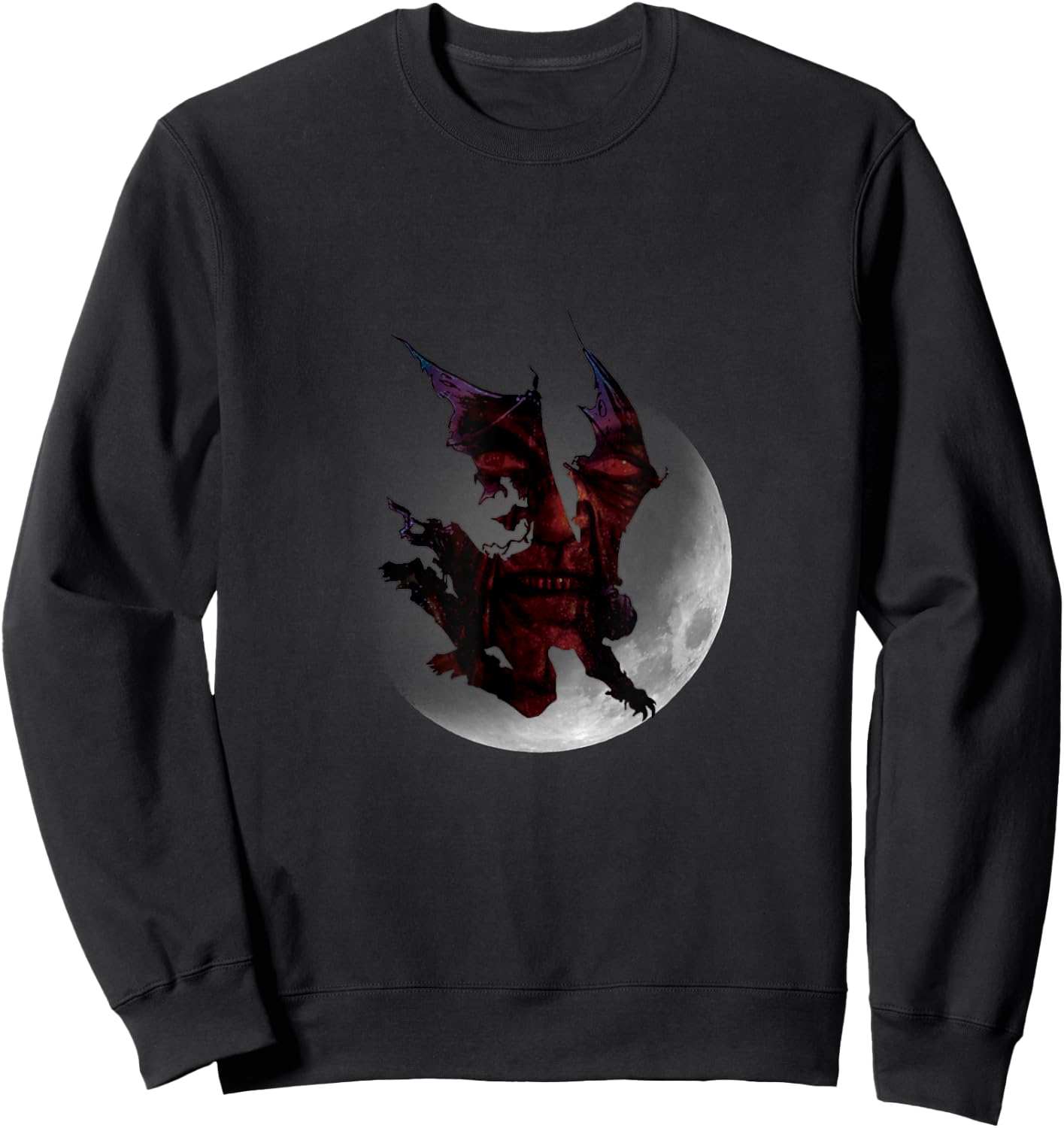 Jeepers Creepers Moon Silhouette Sweatshirt - Sweatshirt | Black