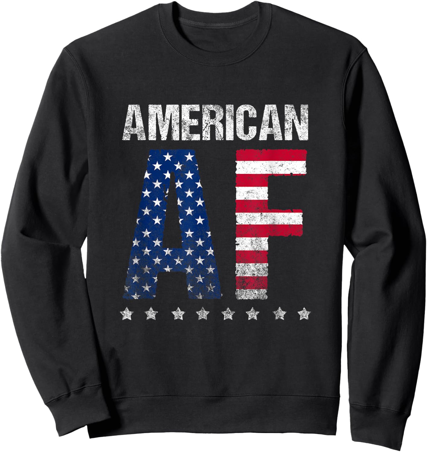 American af 4th of july funny novelty design for merica Sweatshirt - Sweatshirt | Black