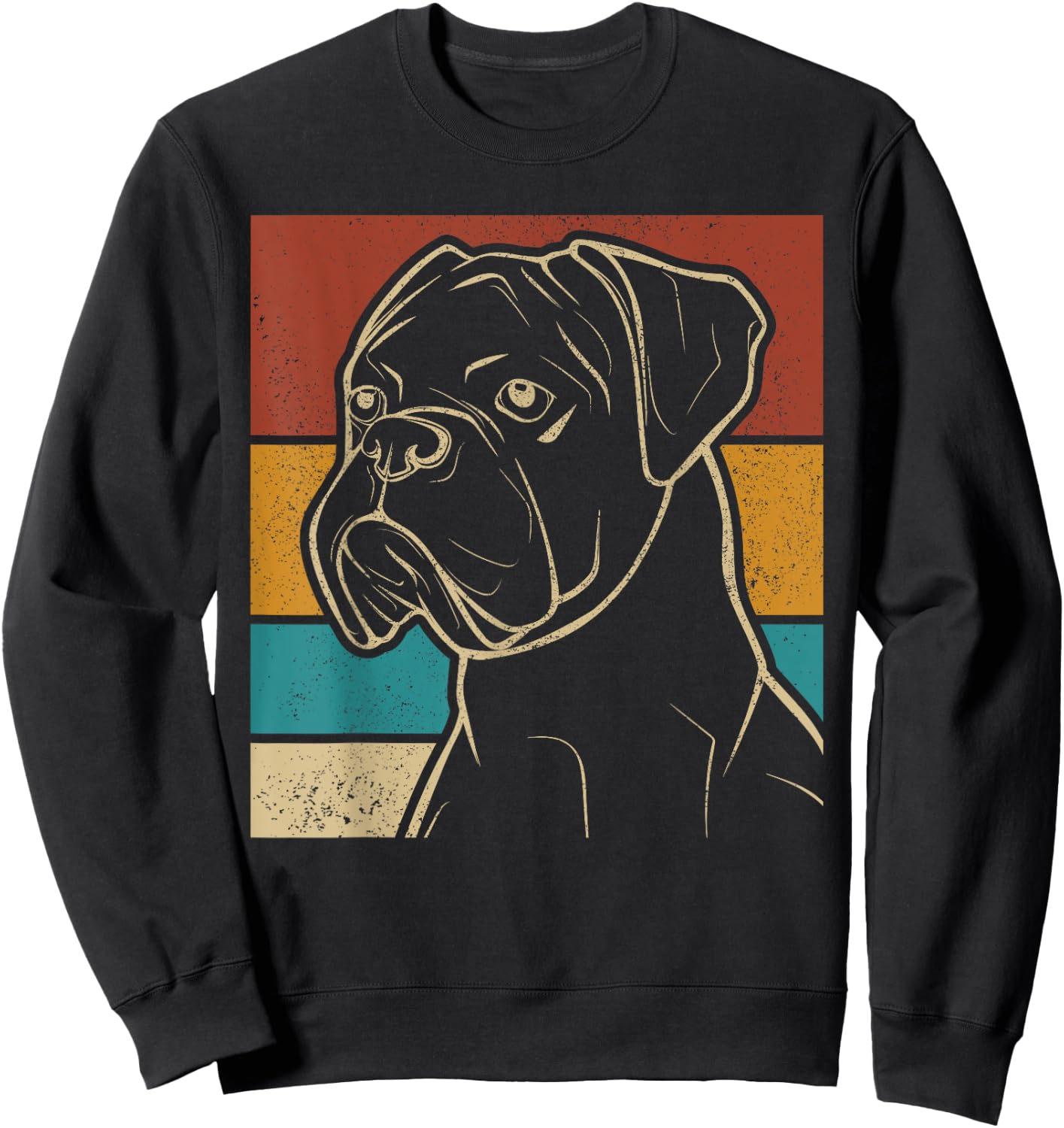 Dog Lover Dog Owner Retro Pet Animal Outfit Vintage Boxer Women Kids Sweatshirt - Sweatshirt | Black
