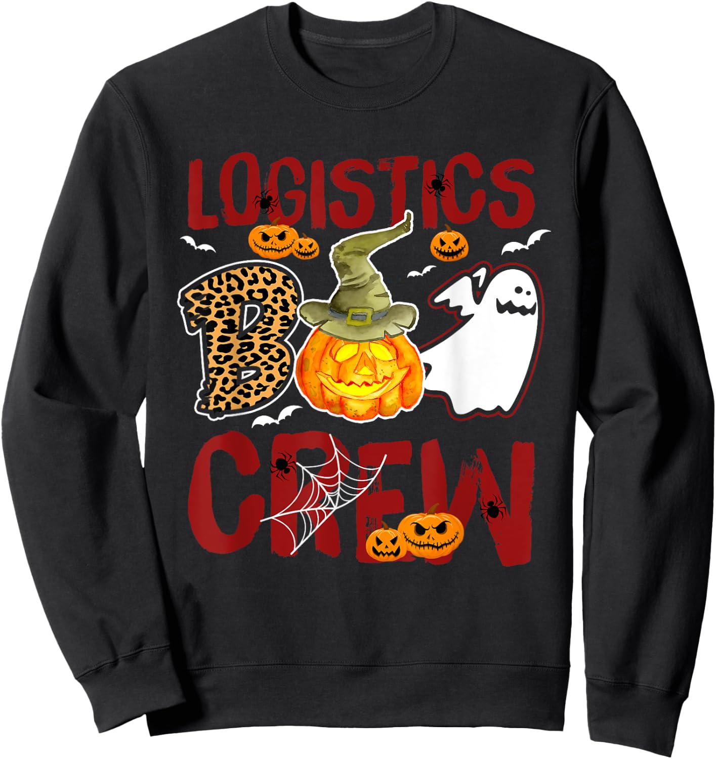 Logistics Boo Crew Halloween Logistics Manager Costume Sweatshirt - Sweatshirt | Black