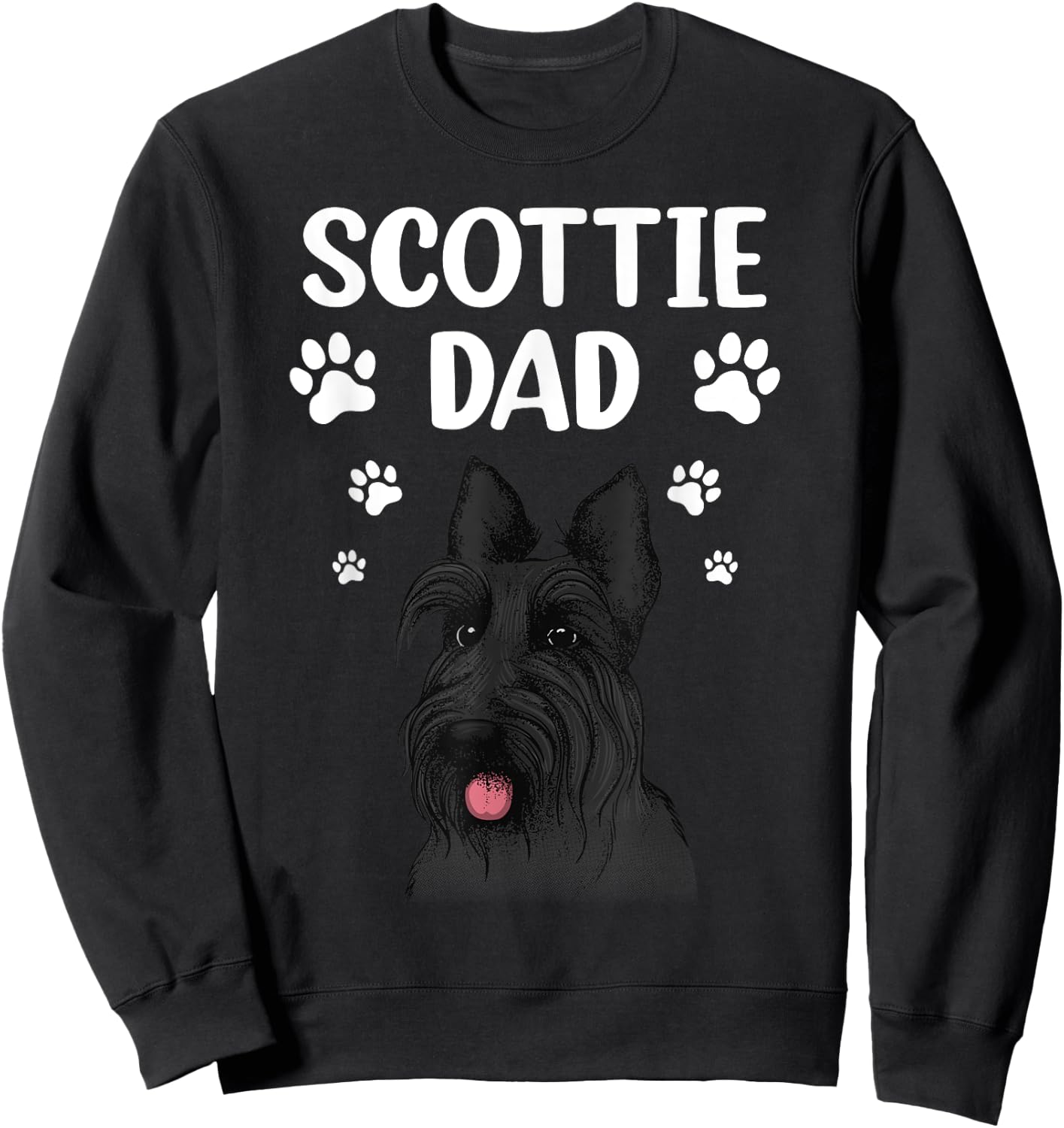 Cool Scottish Terrier Dad Scottie Dog Lover Owner Sweatshirt - Sweatshirt | Black