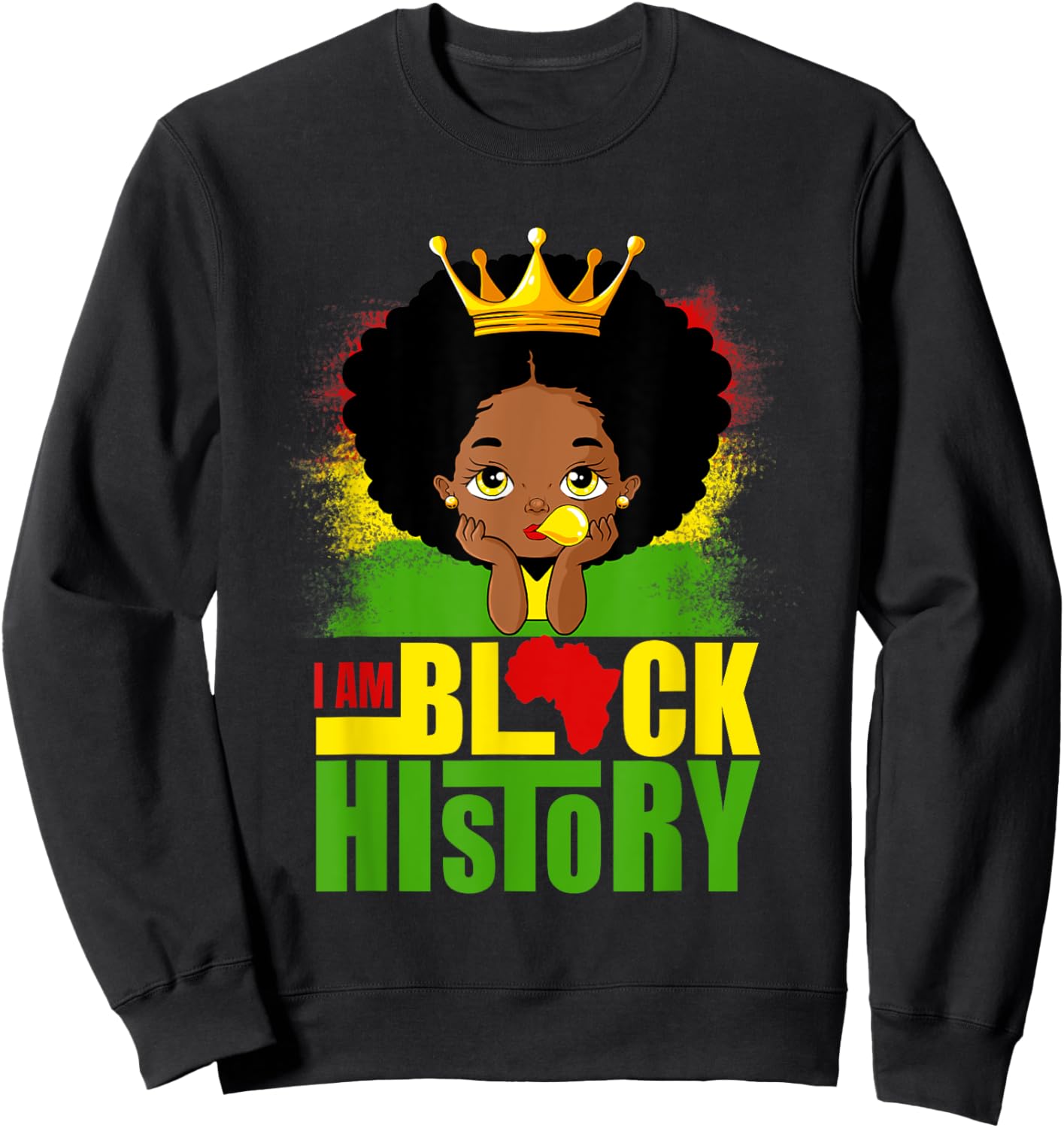 I Am Black History Month Melanin Girl BLM African American Sweatshirt - Sweatshirt | Black