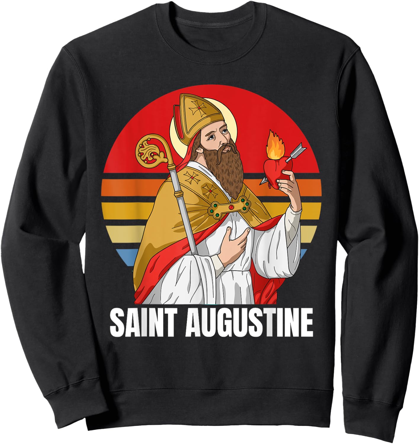 Saint Augustine Of Hippo Catholic Sweatshirt - Sweatshirt | Black