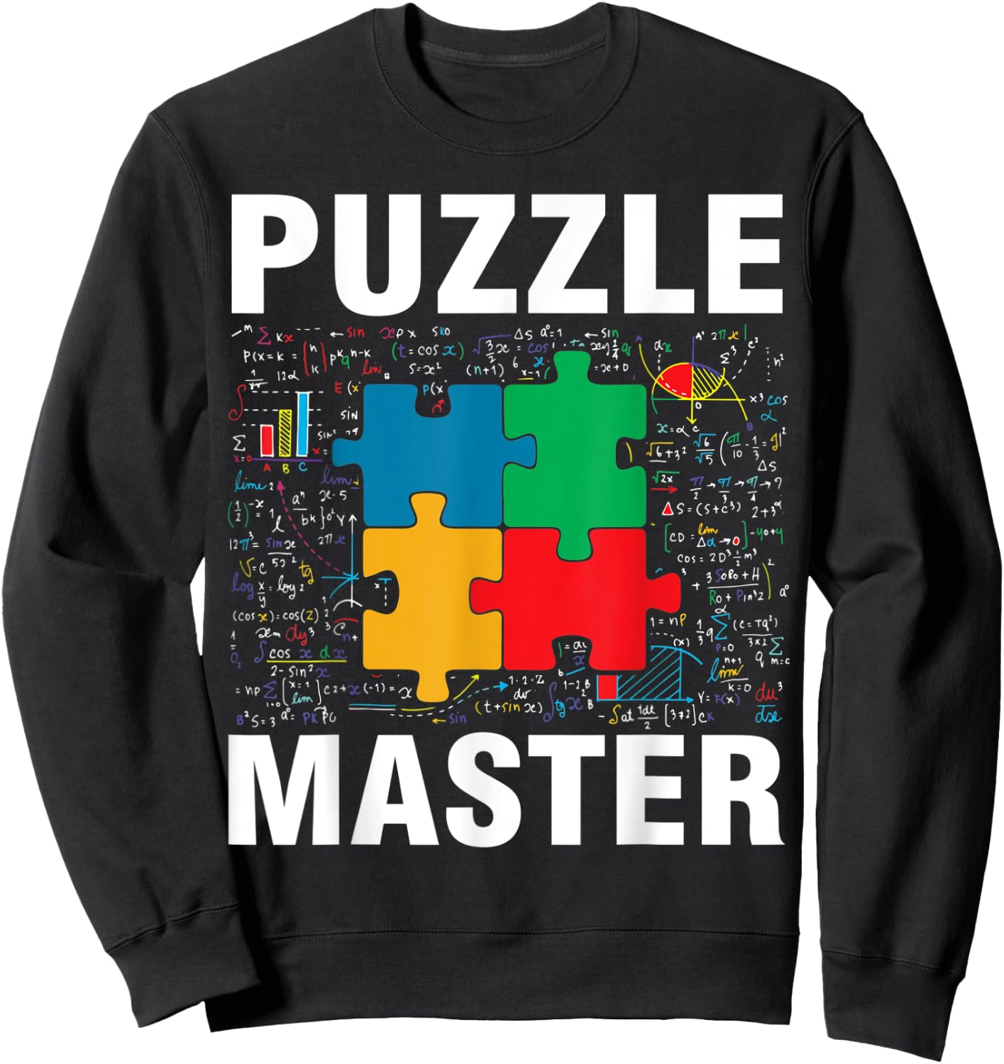Funny Puzzle Master Jigsaw Puzzles Math Lover Sweatshirt - Sweatshirt | Black