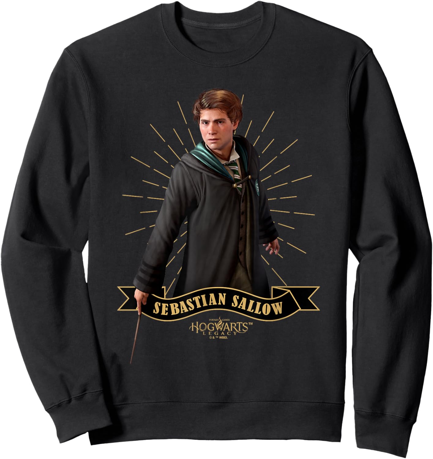 Harry Potter Hogwarts Legacy Sebastian Sallow Slytherin Sweatshirt - Sweatshirt | Black