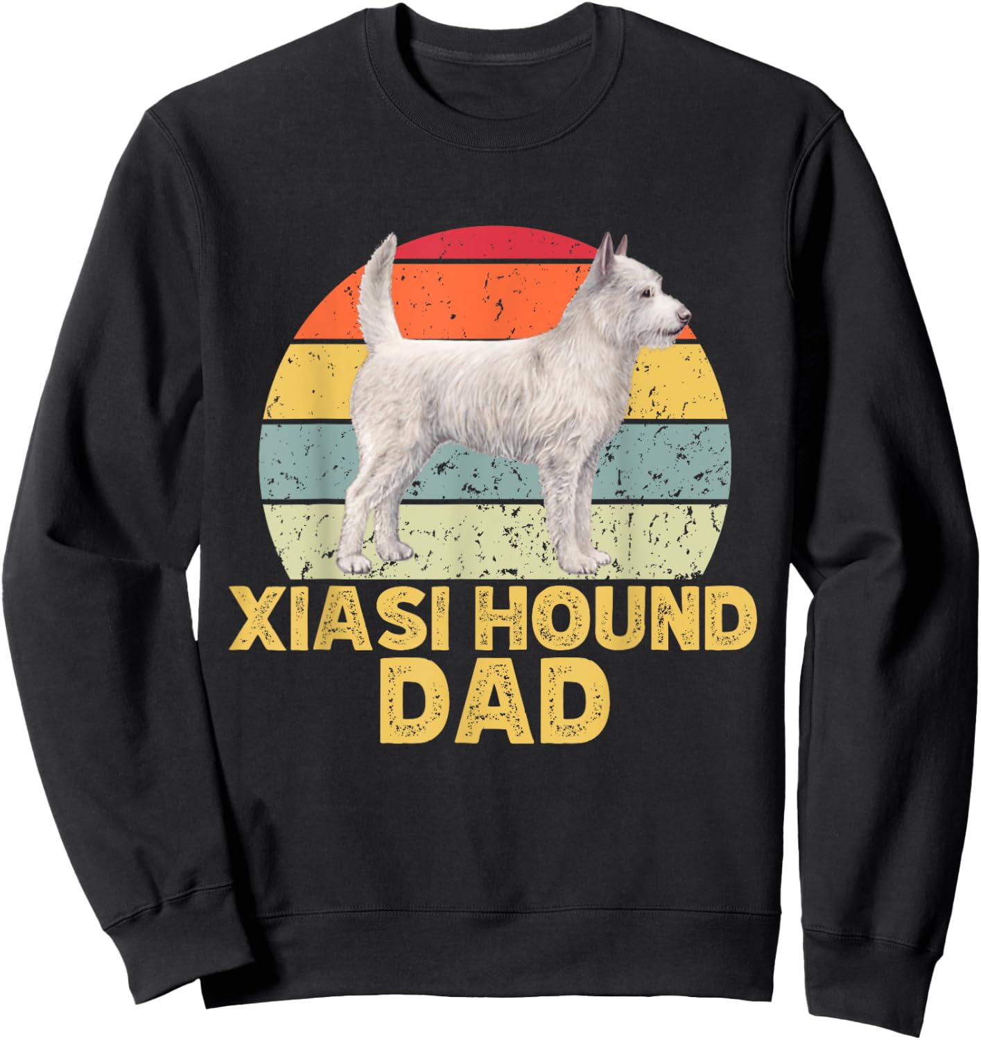 Xiasi Hound Dog Dad Retro Vintage Funny Dogs Lover & Owner Sweatshirt - Sweatshirt | Black