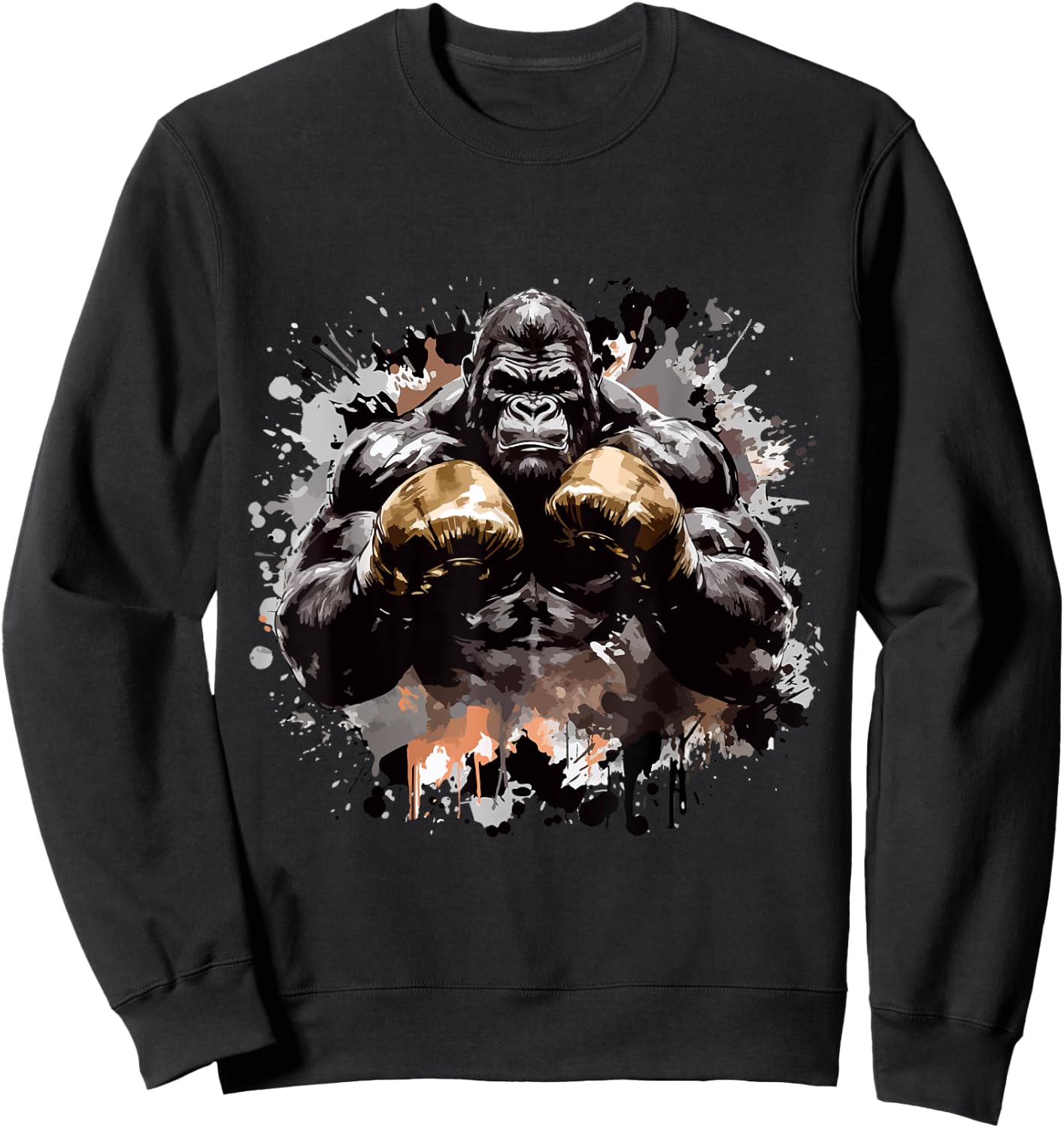 Ancient Motivation Inc Gorilla Boxing Champ | Boxer Fight Club MMA Fighter Sweatshirt - Sweatshirt | Black