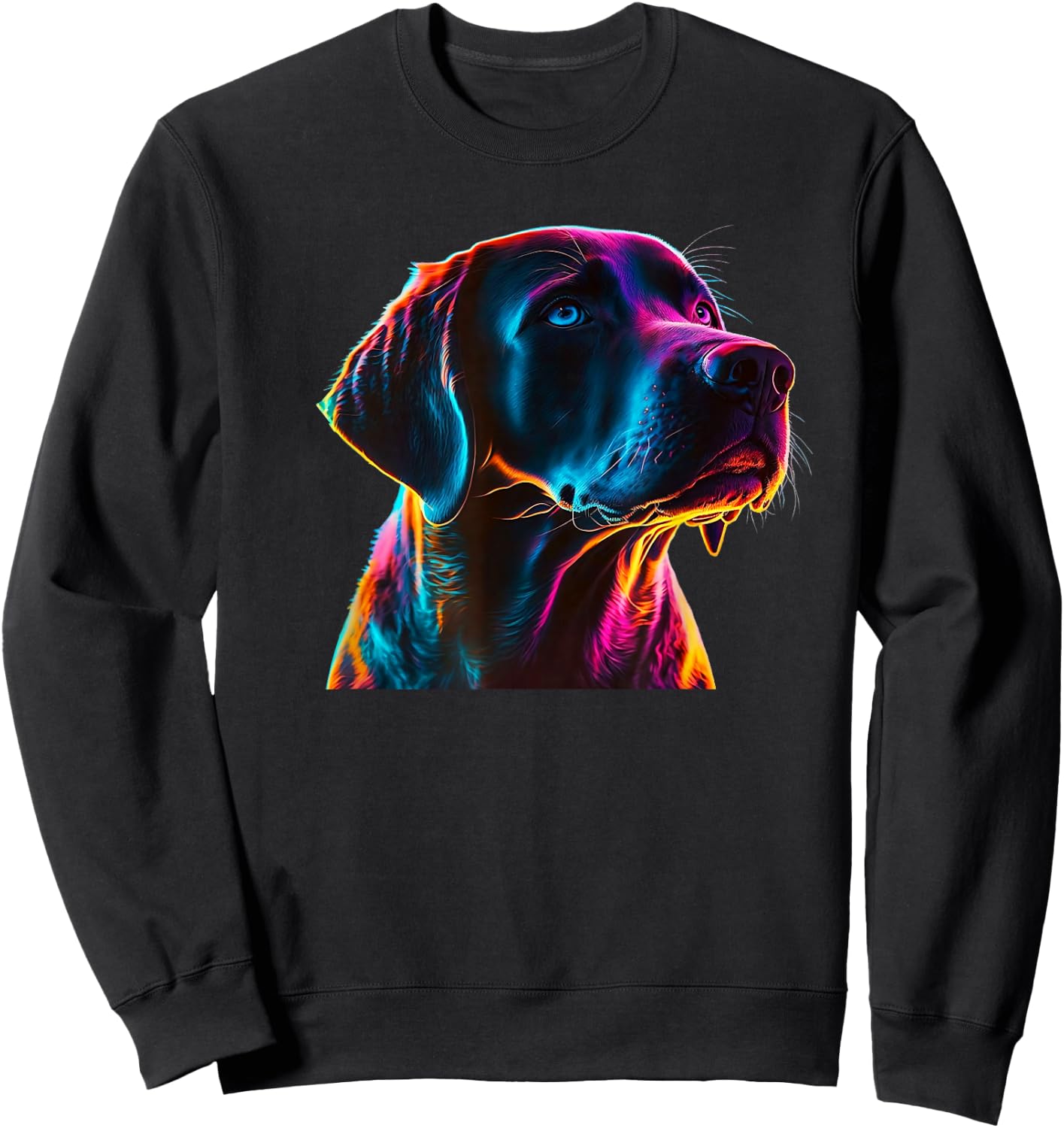 Neon Labrador - Labrador Dog Lover Women Girls Kids Sweatshirt - Sweatshirt | Black
