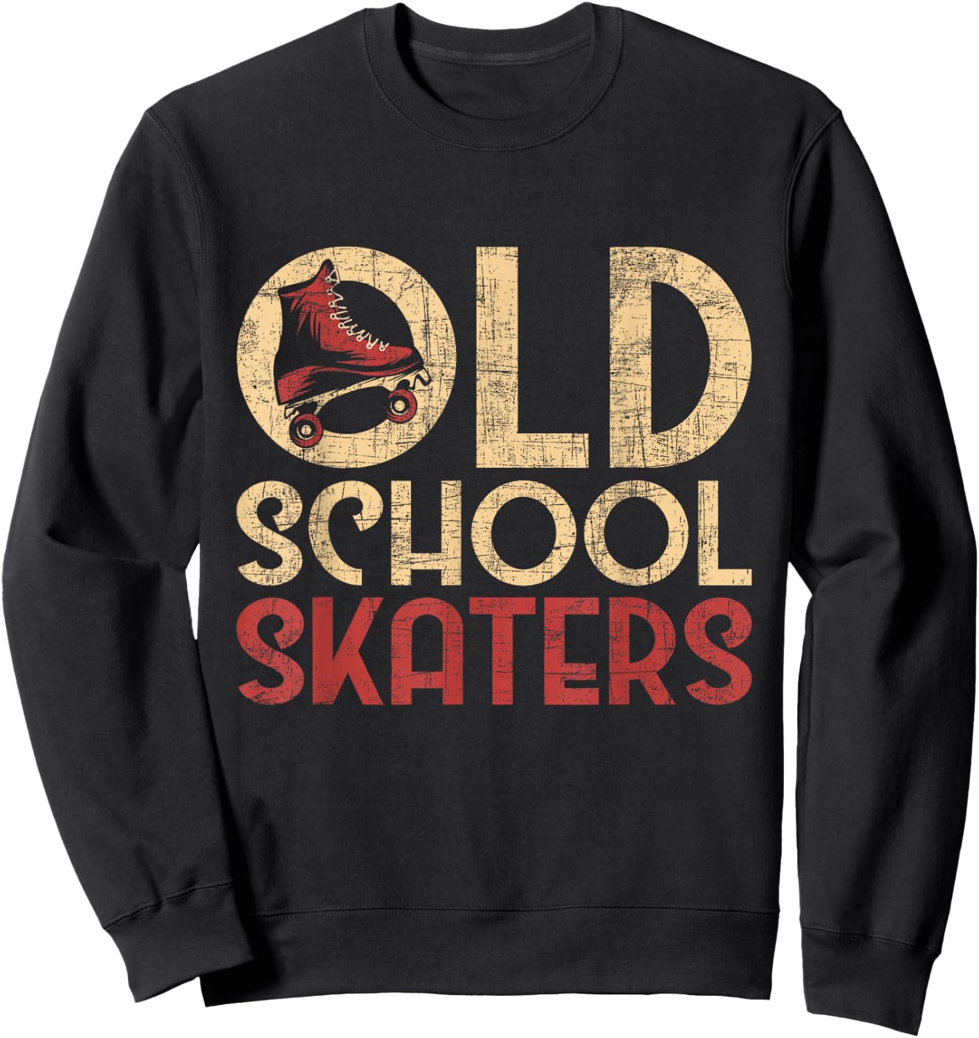 Old School Skaters - Roller Skating Roller Derby Skates Sweatshirt - Sweatshirt | Black
