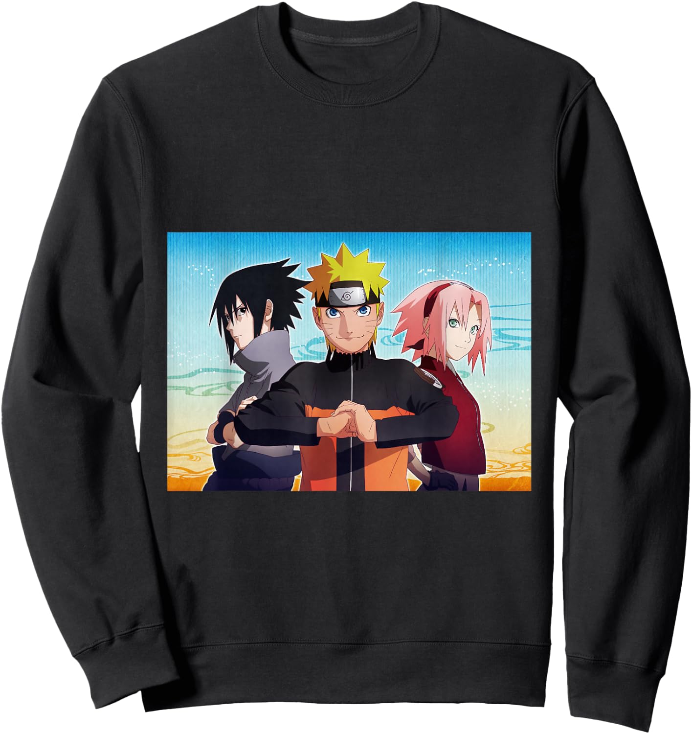 Naruto The Uzumaki, Sasuke, and Sakura Sweatshirt - Sweatshirt | Black