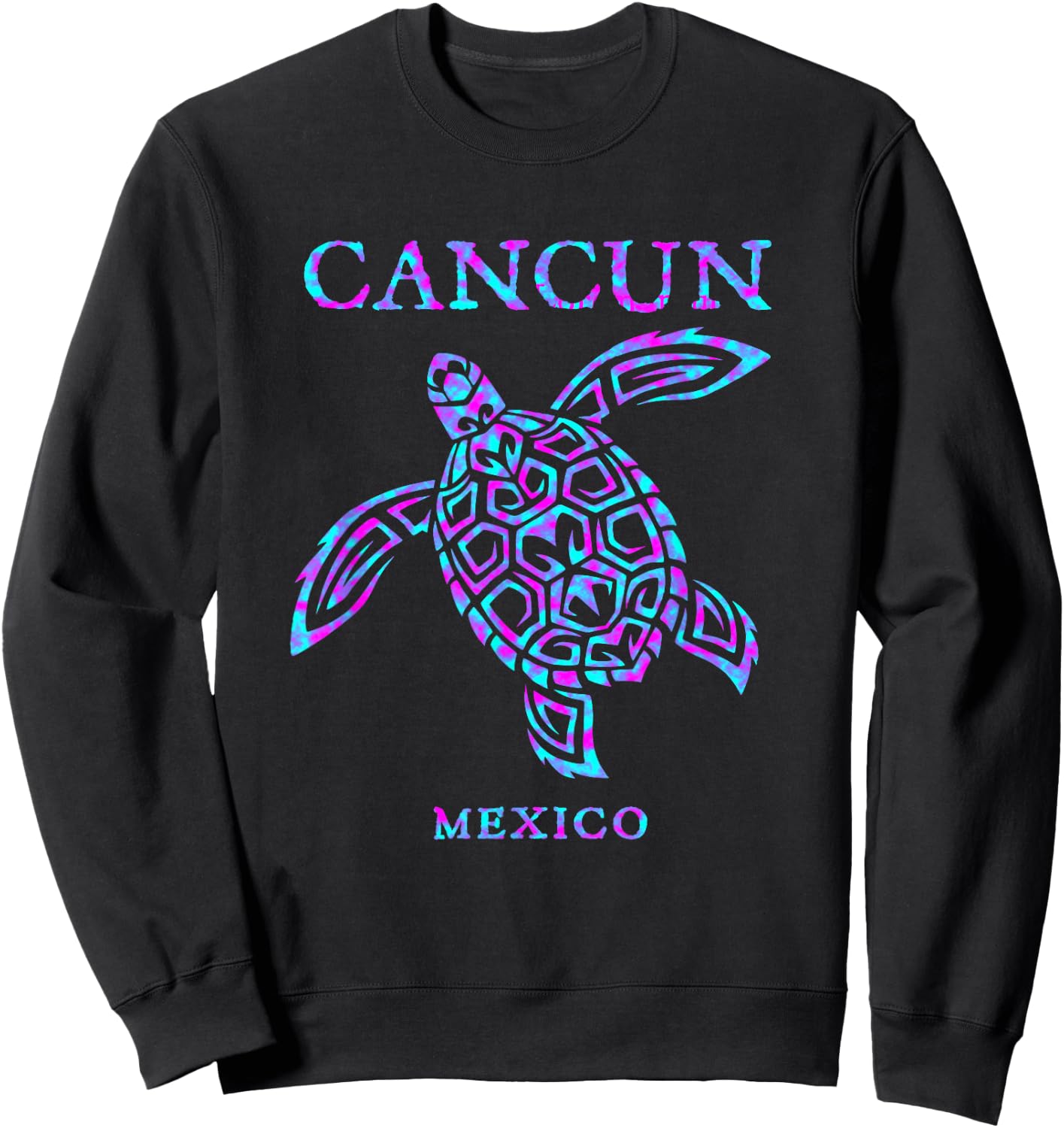 Cancun Mexico Sea Turtle Boys Girls Toddler Souvenir Sweatshirt - Sweatshirt | Black