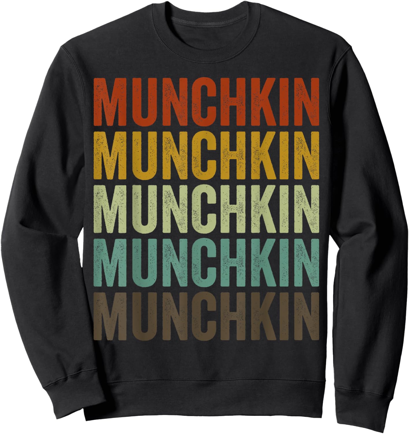Munchkin Cat Retro Sweatshirt - Sweatshirt | Black