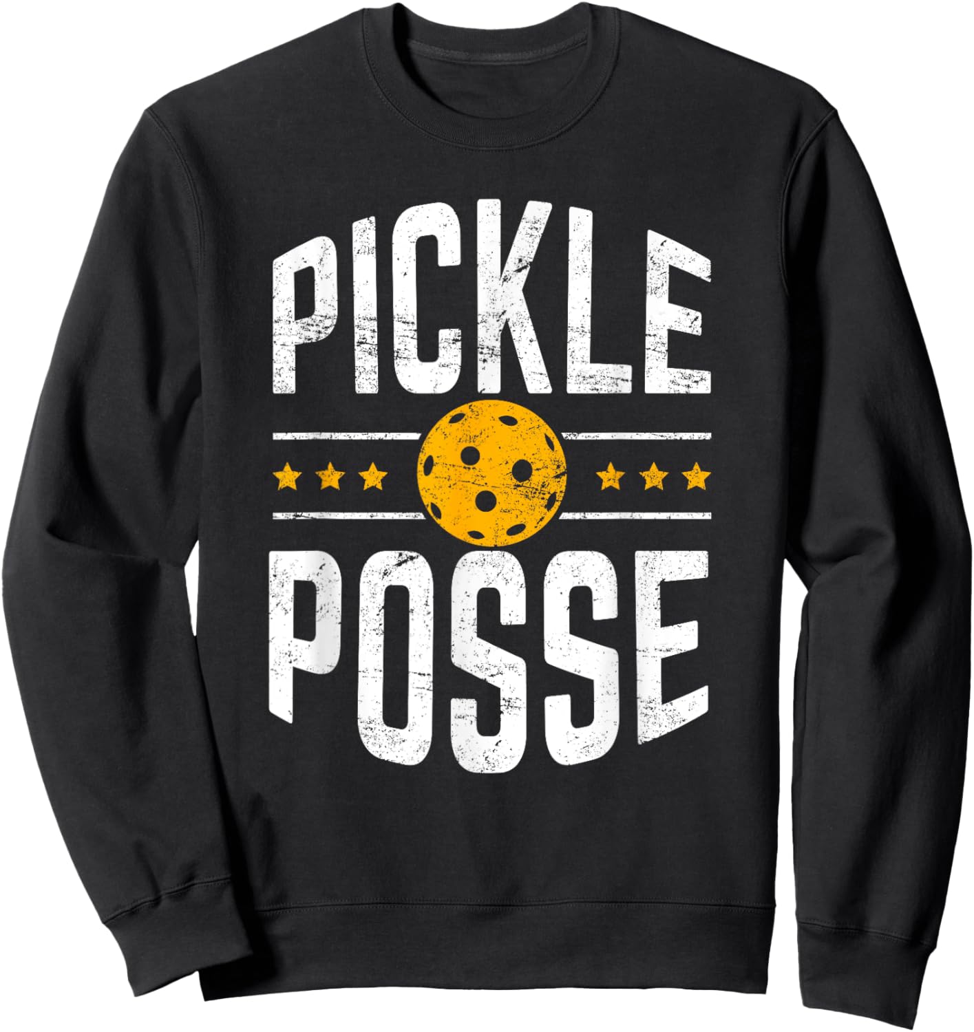 Pickle Posse Funny Pickleball Player Coach Team Sweatshirt - Sweatshirt | Black