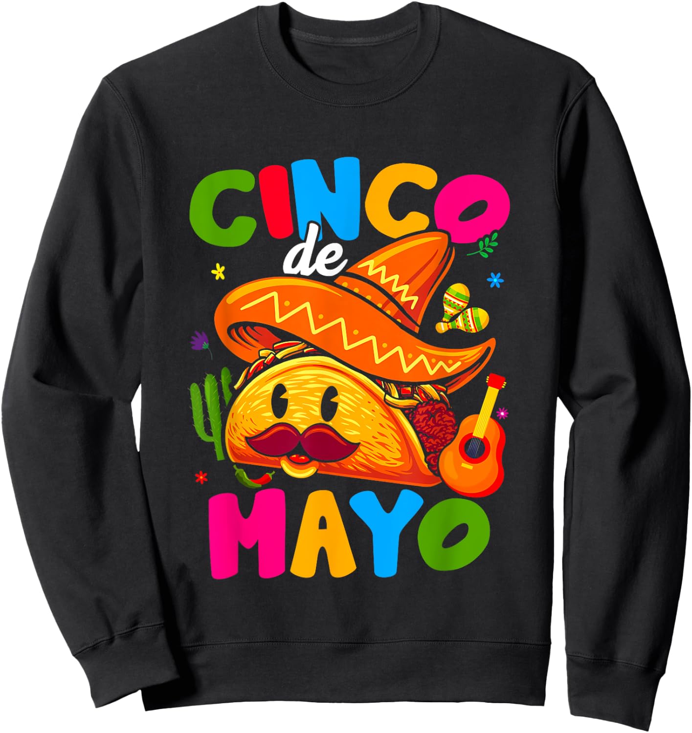 Cinco De Mayo Mexican Lets Fiesta 5 De Mayo Women Men Sweatshirt - Sweatshirt | Black