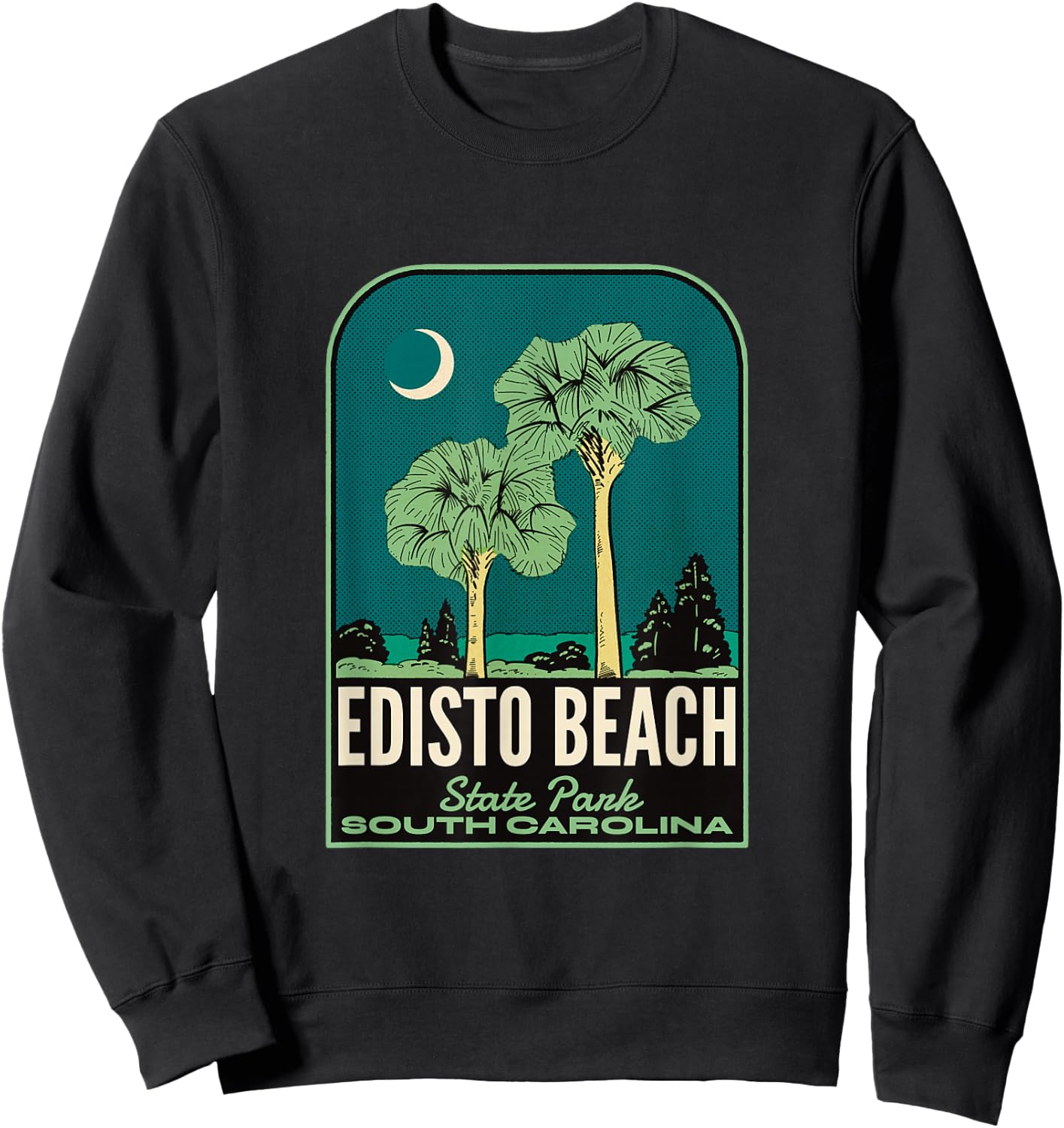 Edisto Beach State Park SC Vintage Travel Sweatshirt - Sweatshirt | Black