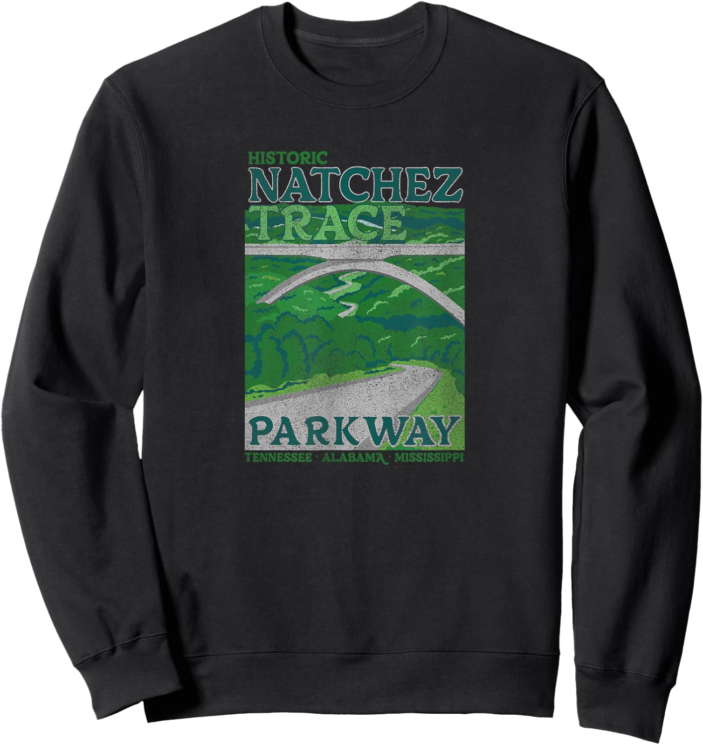 Natchez Trace Parkway Vintage Sweatshirt - Sweatshirt | Black