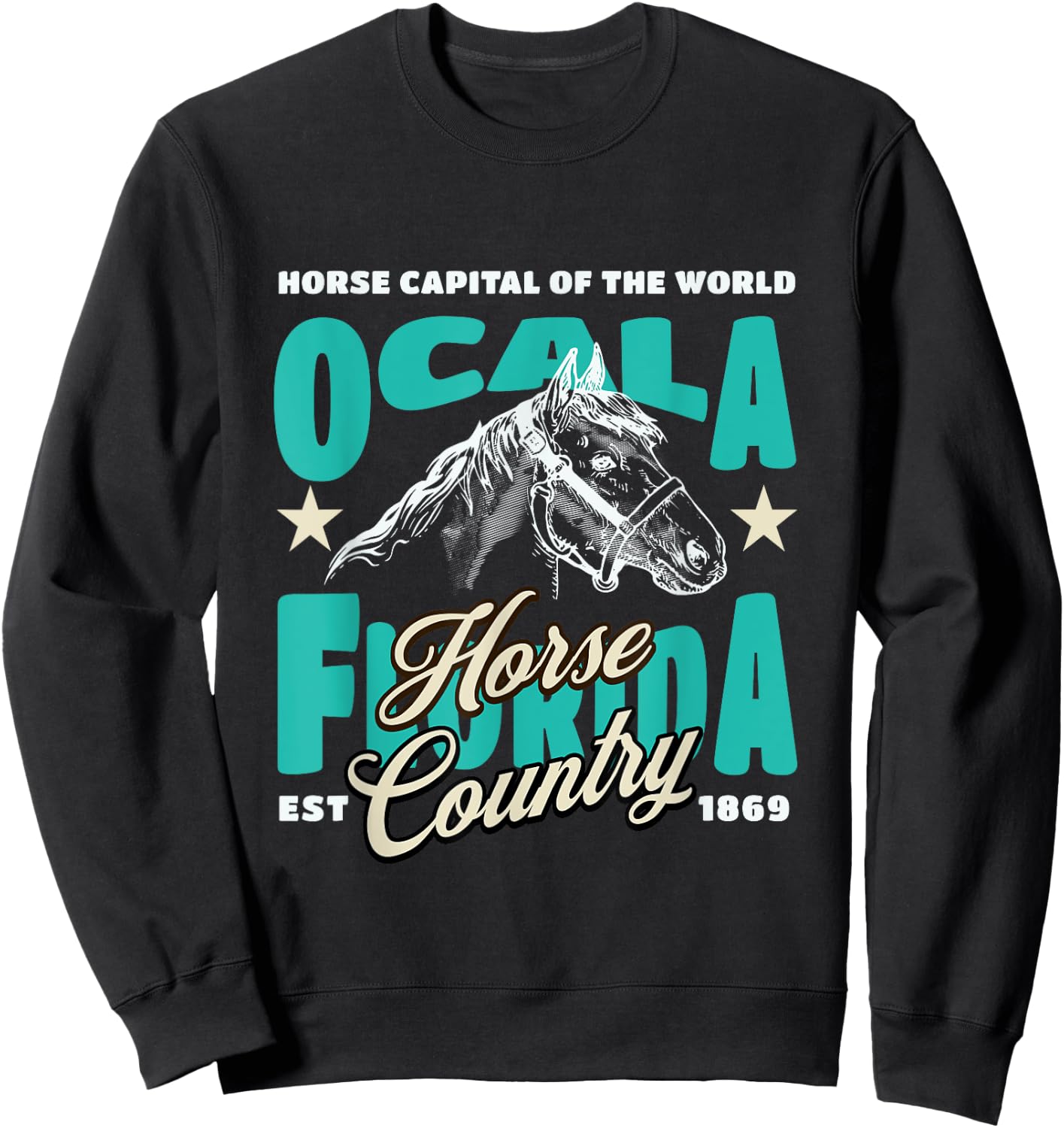 Ocala Florida Horse Sweatshirt - Sweatshirt | Black