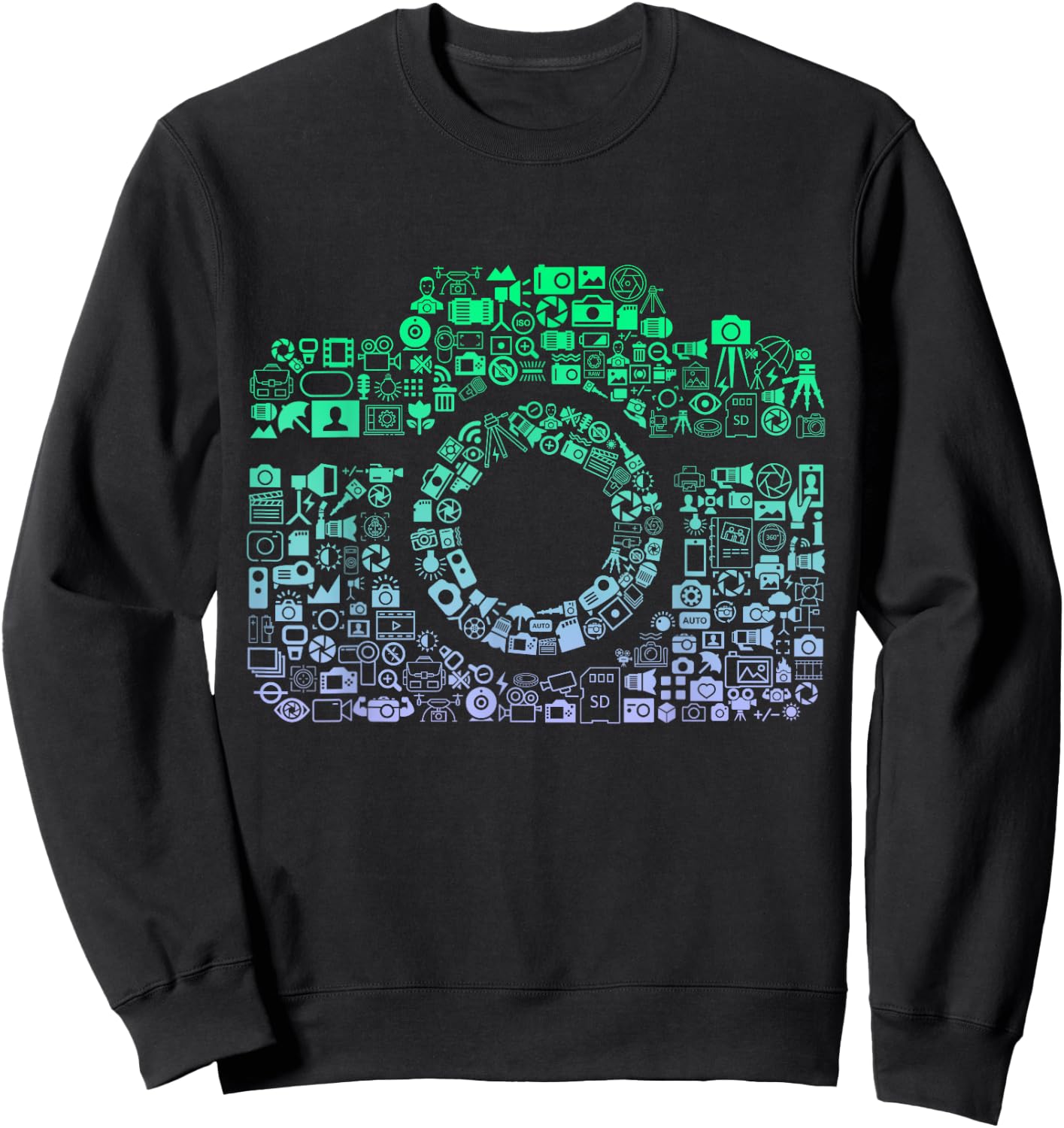 Camera Iconography for Photographer Boys Photography Sweatshirt - Sweatshirt | Black