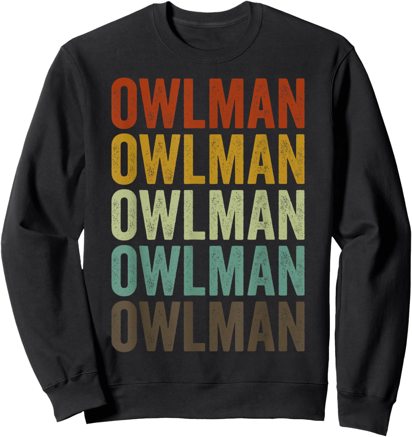 Owlman Retro Sweatshirt - Sweatshirt | Black