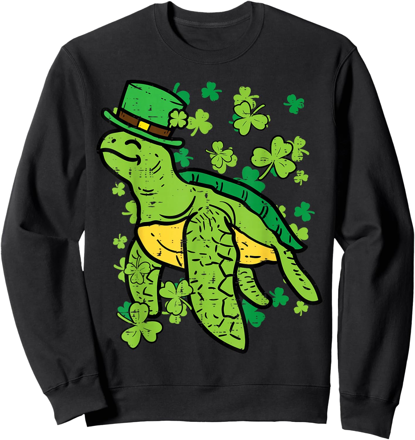 St Patricks Day Irish Turtle Saint Paddys Men Women Kids Sweatshirt - Sweatshirt | Black