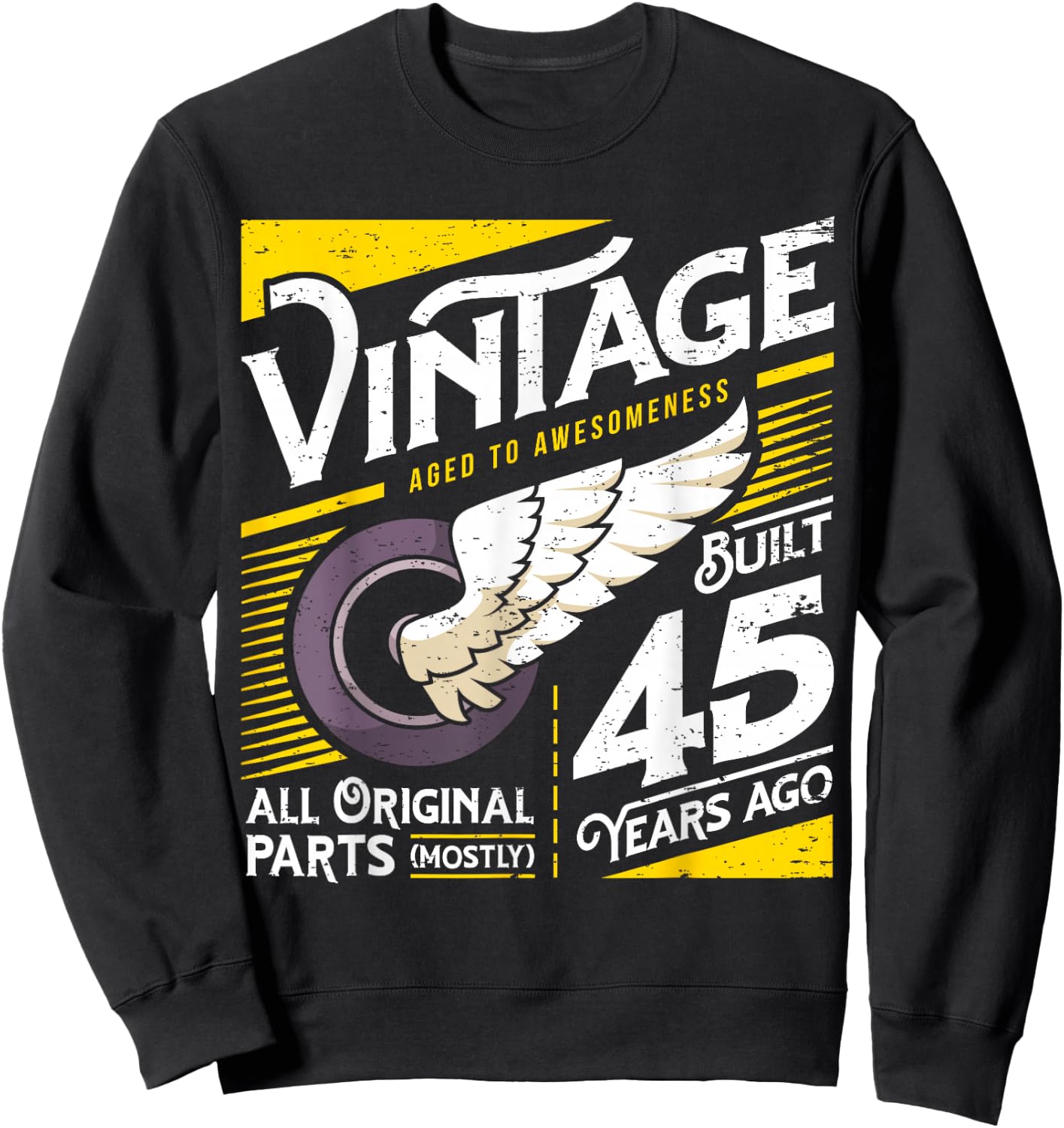 45 Years Vintage 45th Birthday Sweatshirt - Sweatshirt | Black