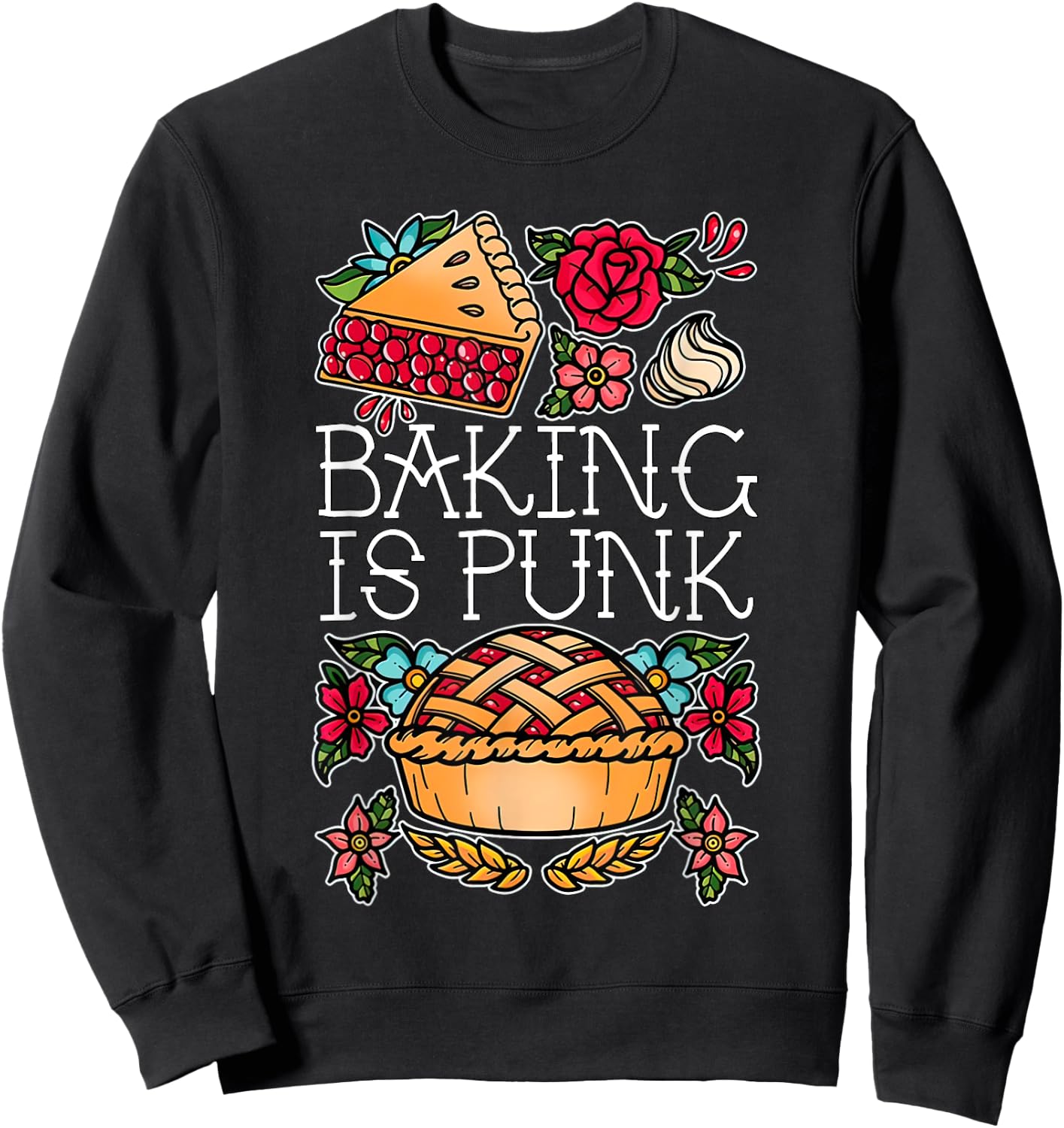 Baking Is Punk Sweatshirt - Sweatshirt | Black