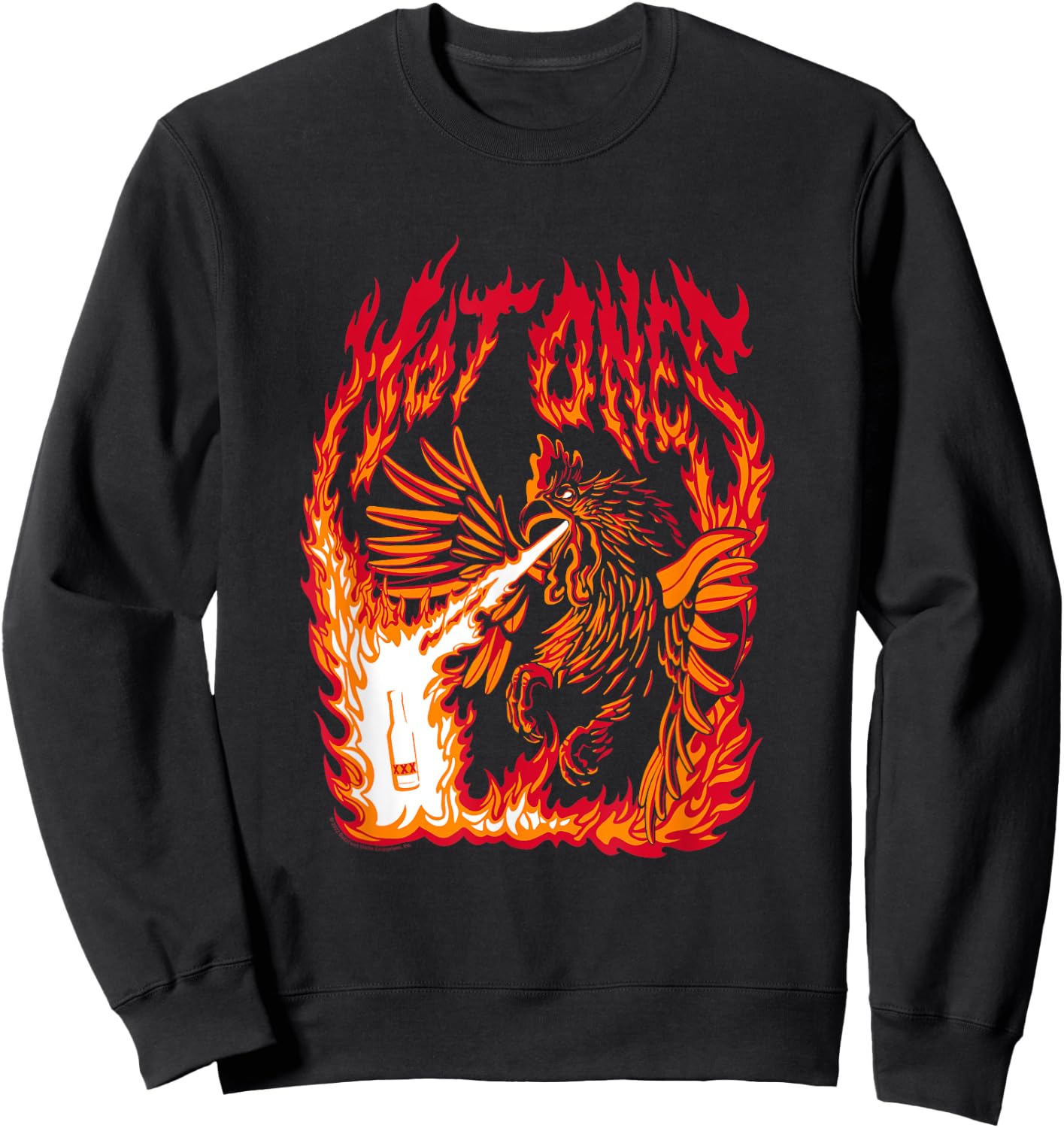 Hot Ones Fire Breathing Chicken Sweatshirt - Sweatshirt | Black