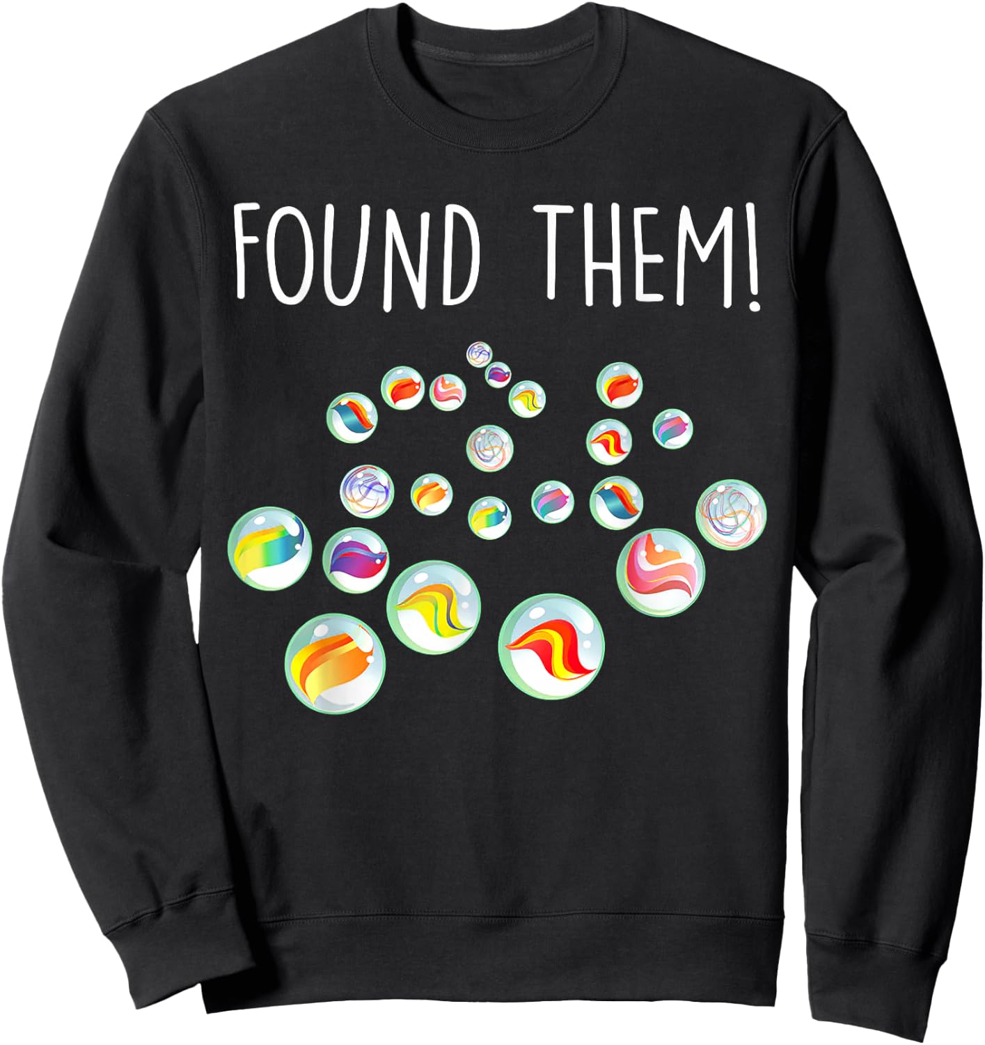 Found Them Marbles Sweatshirt - Sweatshirt | Black