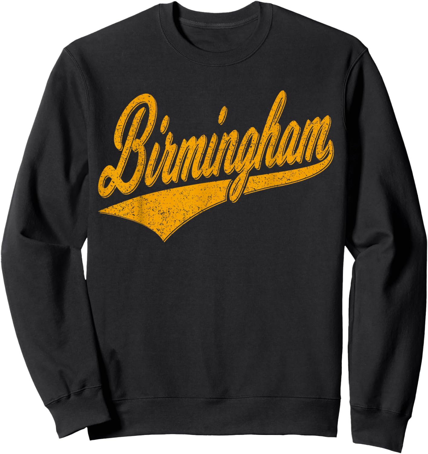 Birmingham Alabama Varsity Script Classic Sport Jersey Style Sweatshirt - Sweatshirt | Black