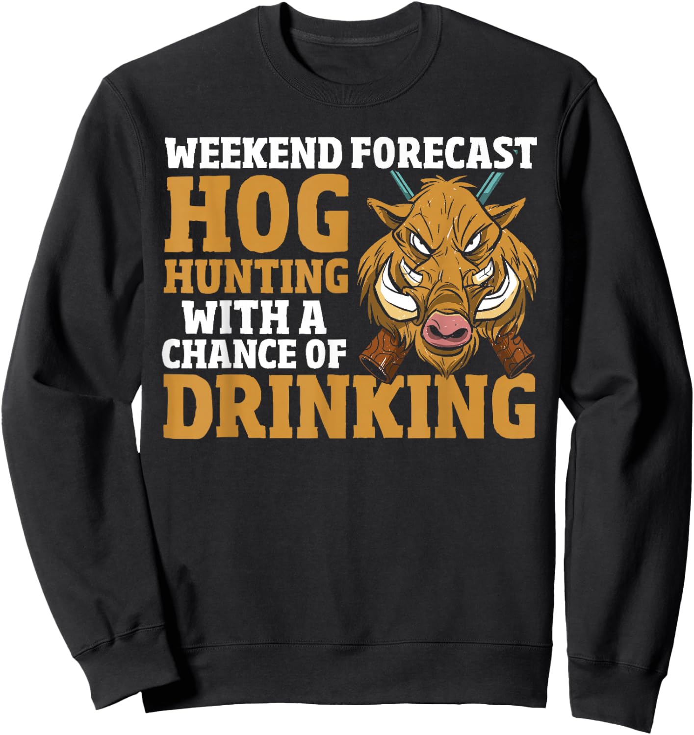 Boar Hunter - Funny Hog Wild Animal Pig Boar Hunting Sweatshirt - Sweatshirt | Black