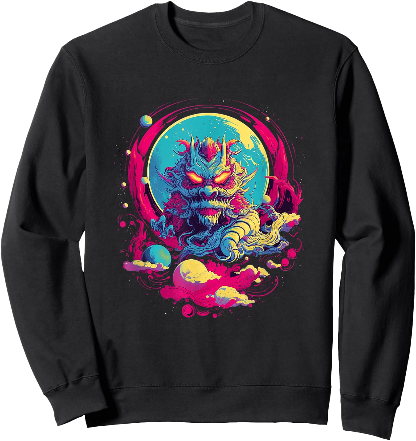 Chinese Japanese Dragon Asian Japan Sweatshirt - Sweatshirt | Black