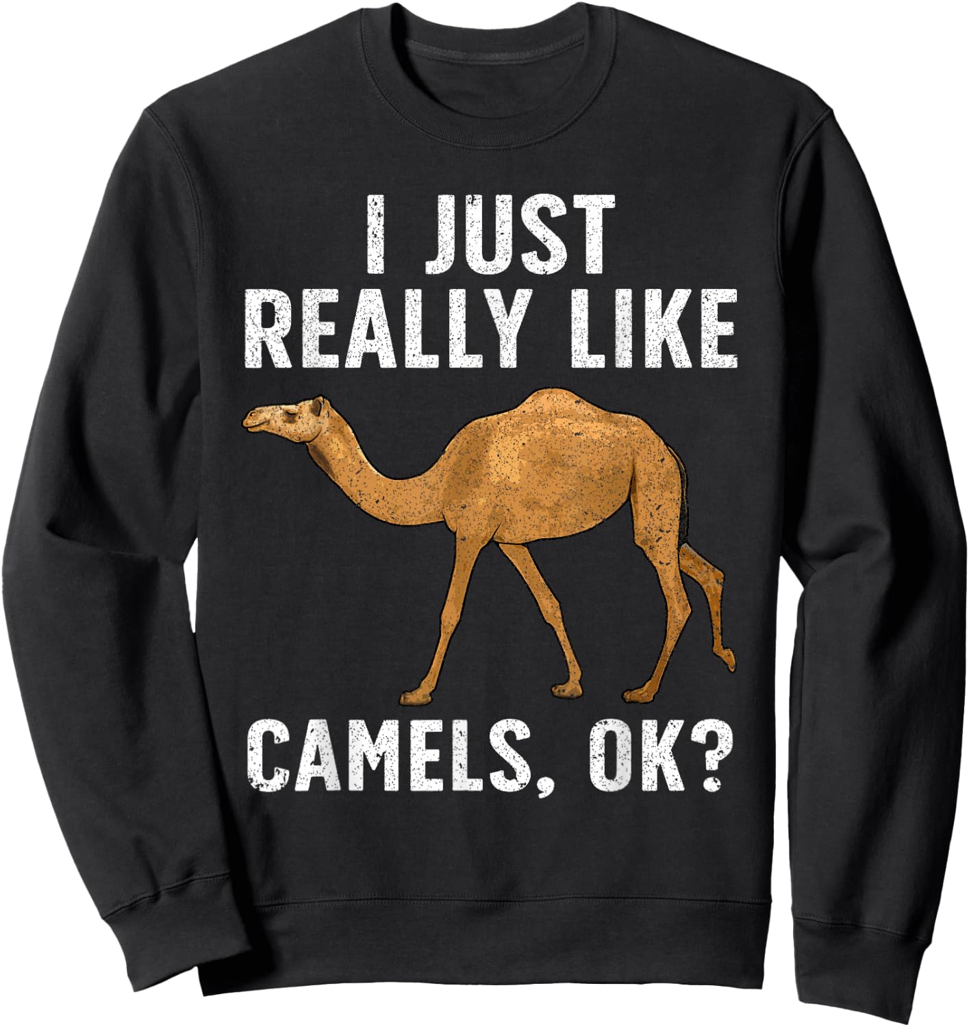 Cool Camel Women Dromedary Camels Animal Lovers Sweatshirt - Sweatshirt | Black