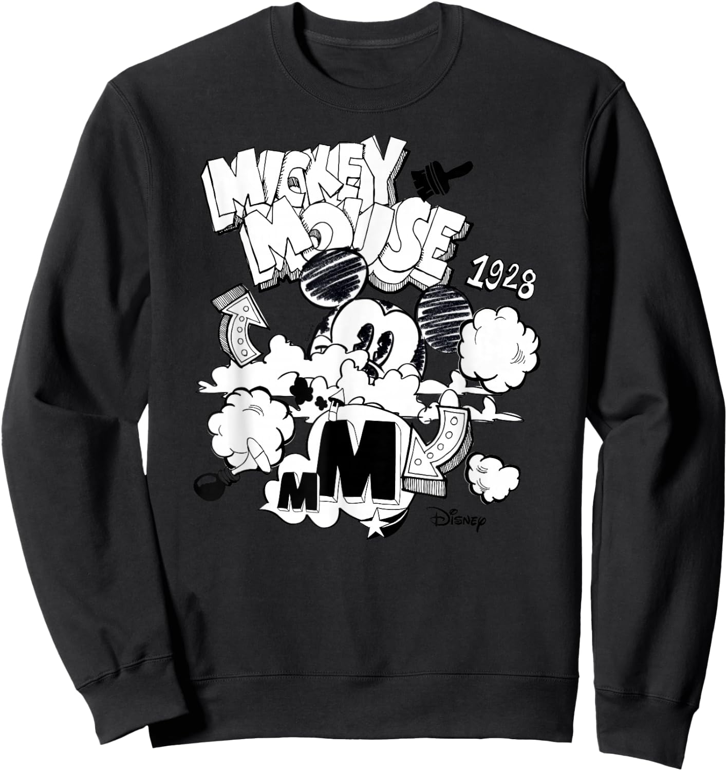 Mickey - Mickey Mouse Doodle Sweatshirt - Sweatshirt | Black