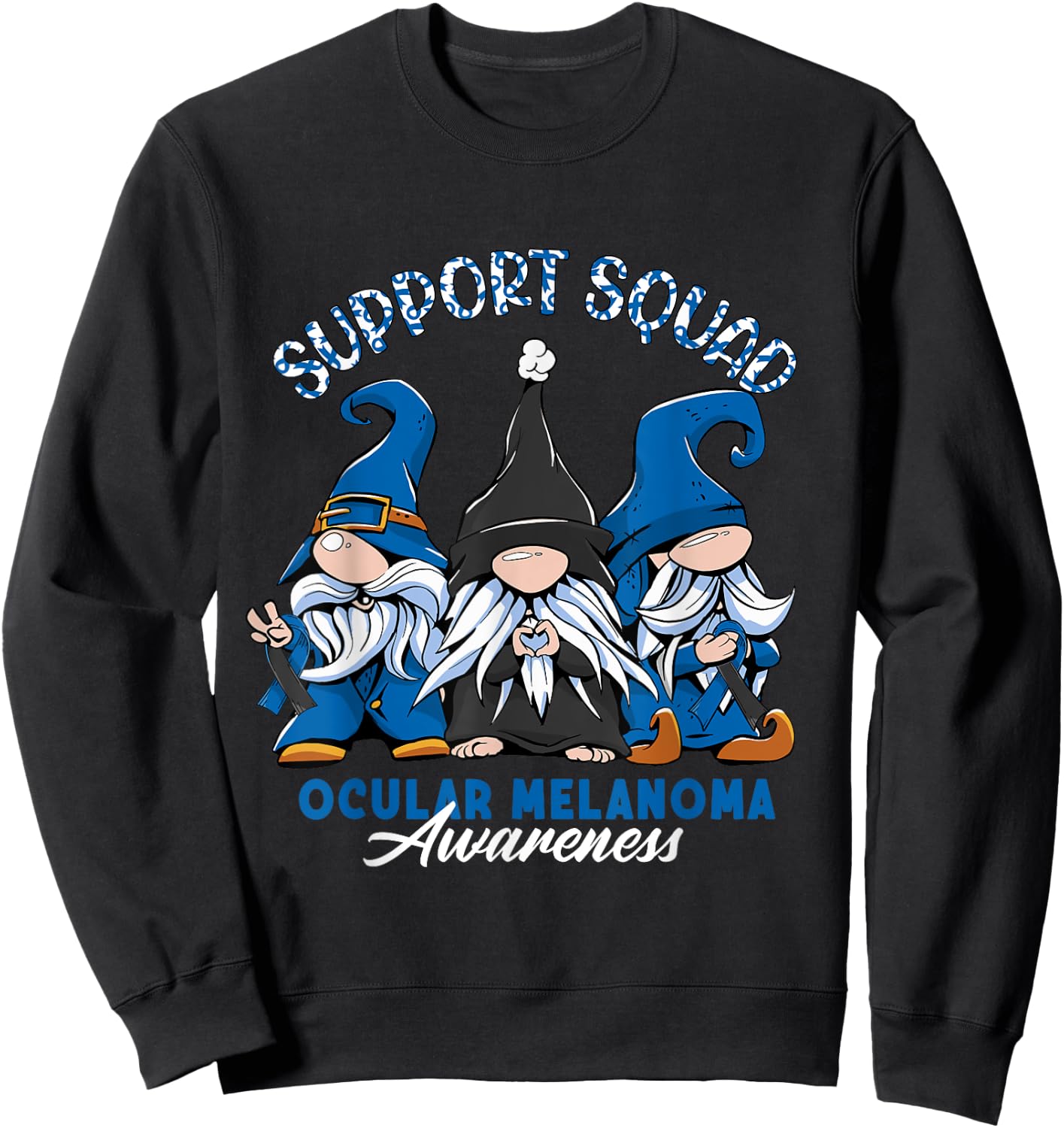 Support Awareness Squad I Eye Cancer & Ocular Melanoma Sweatshirt - Sweatshirt | Black