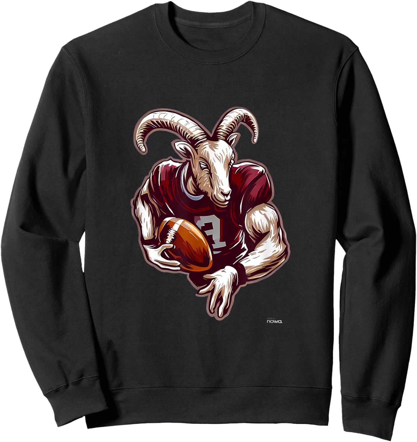 American Football Quarterback Receiver Running Back Goat Sweatshirt - Sweatshirt | Black