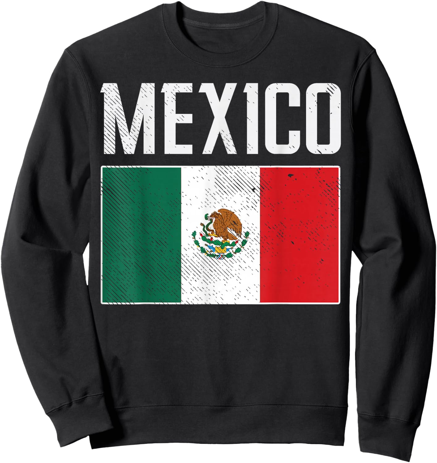 Mexico Flag Mexican Soccer Fan Men Women Boys Girls Kids Sweatshirt - Sweatshirt | Black