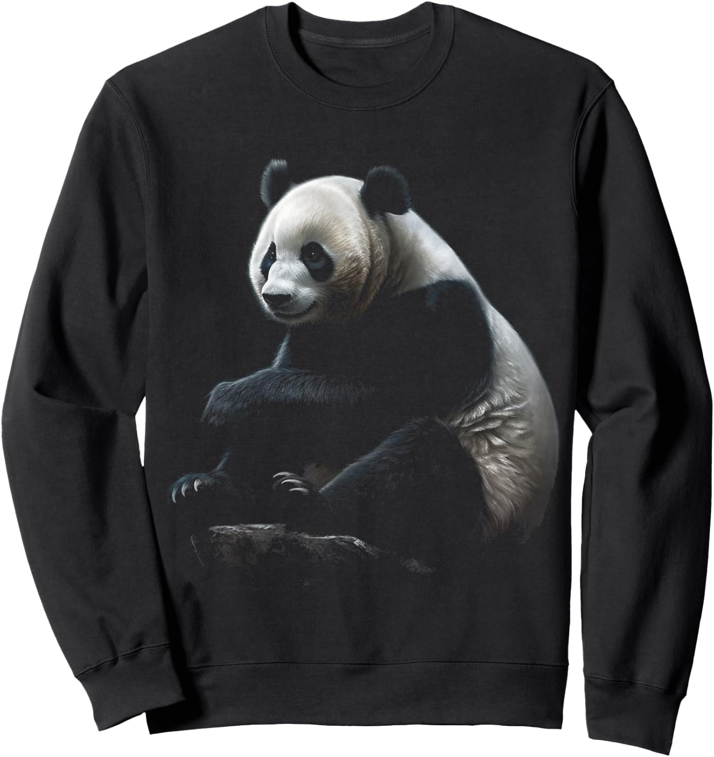 Large Panda Zoo - Animal Panda Sweatshirt - Sweatshirt | Black