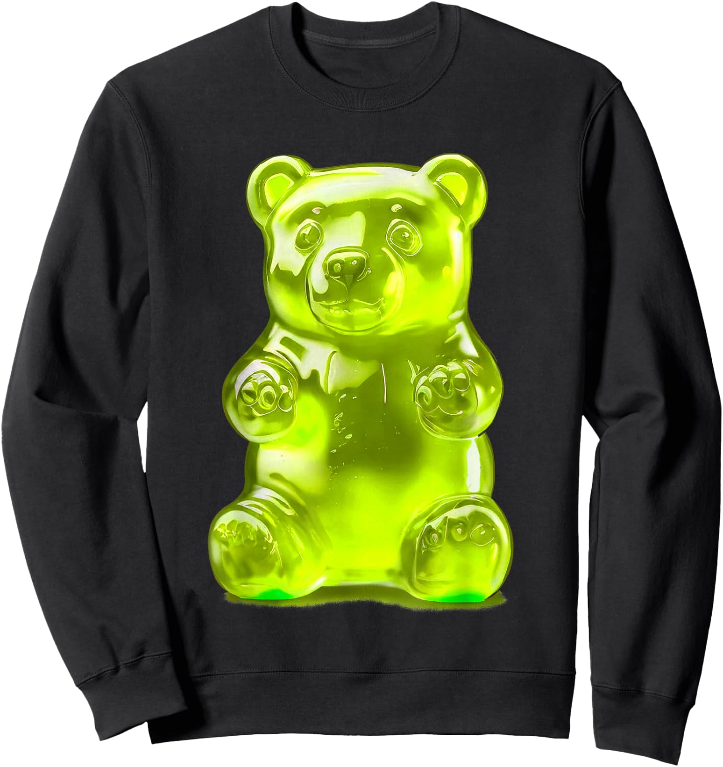 Lemon Green Gummy Bear Sweatshirt - Sweatshirt | Black