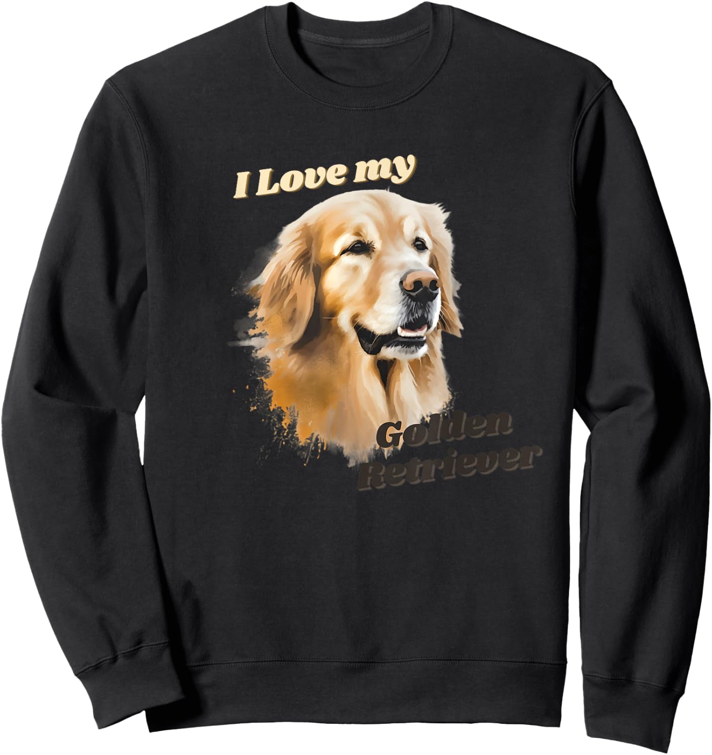 I love my Golden Retriever Sweatshirt - Sweatshirt | Black