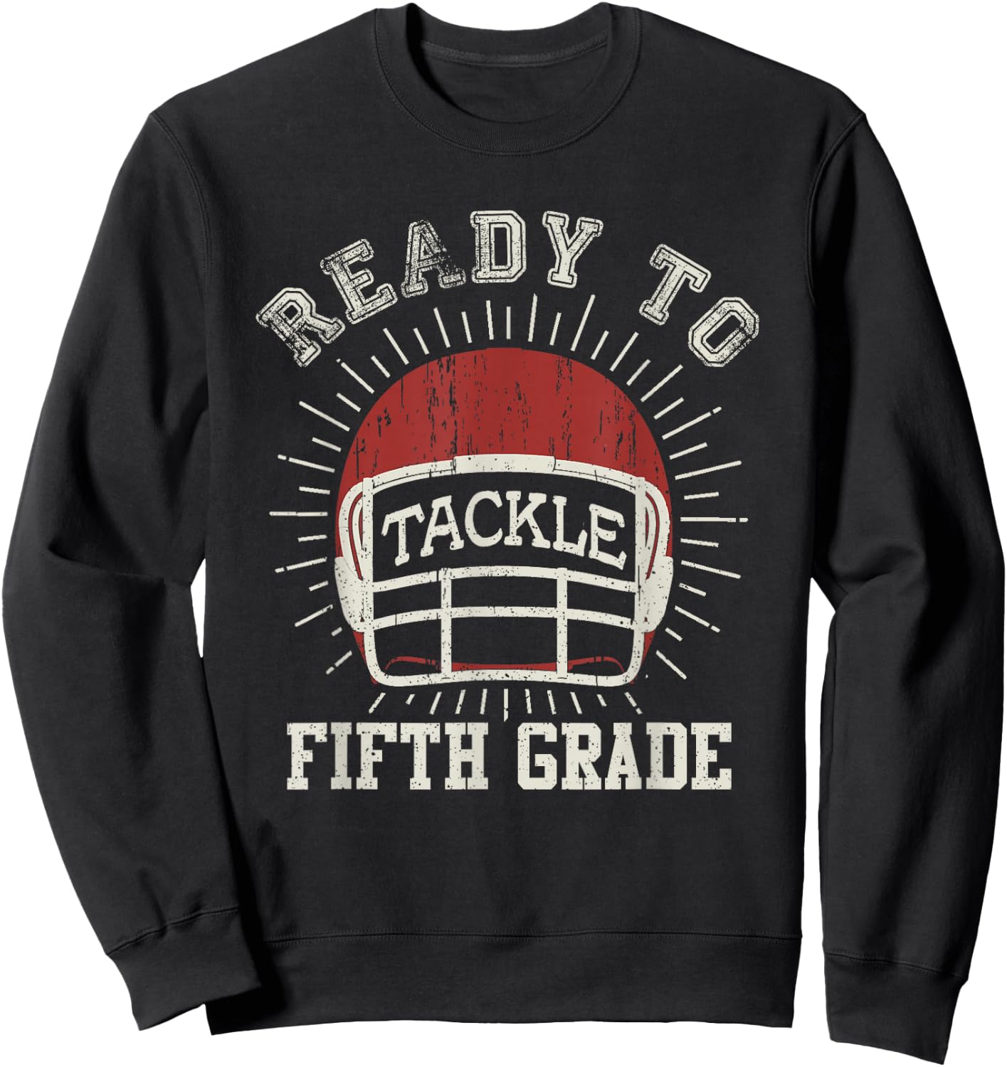 Ready To Tackle 5th Grade Back To School Football Sweatshirt - Sweatshirt | Black